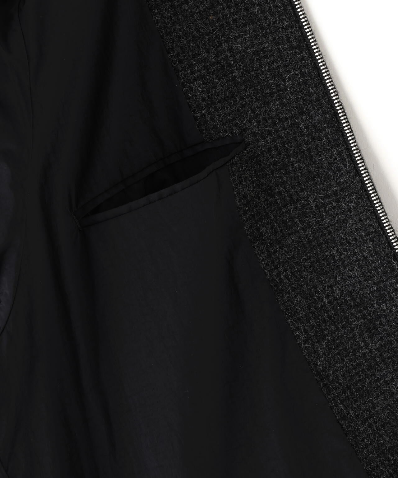 ATON / ALPACA HOUND TOOTH HARRINGTON JACKET