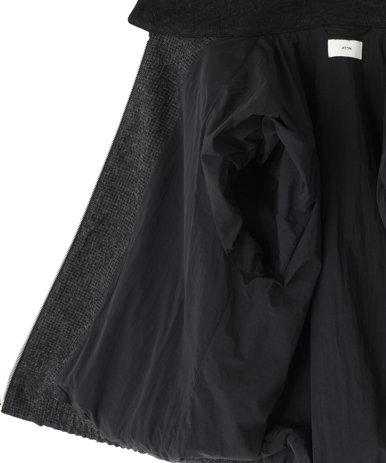 ATON / ALPACA HOUND TOOTH HARRINGTON JACKET