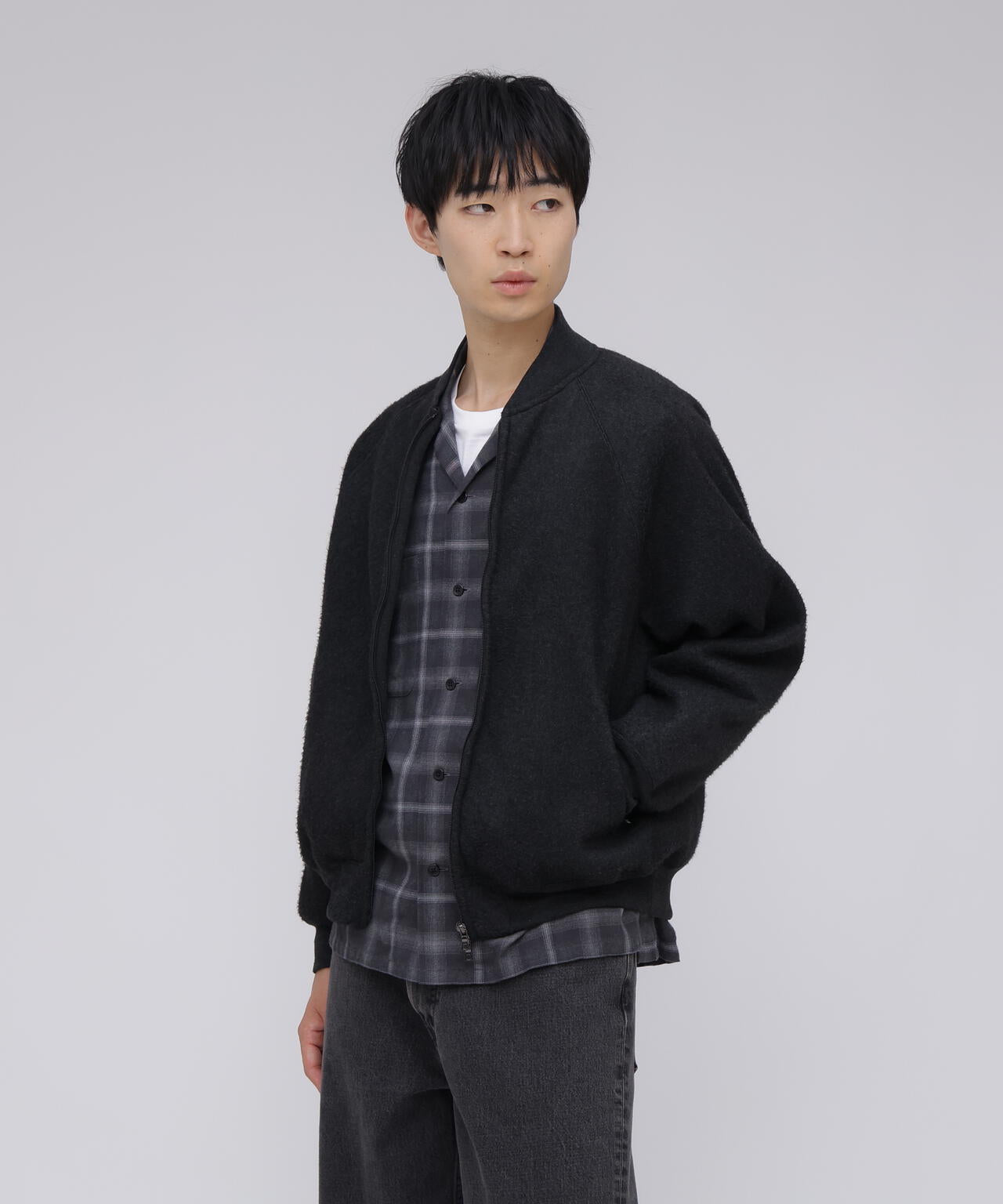 blurhms / POLYESTER SILK FLEECE BOMBER JACKET | THE LIBRARY（ザ