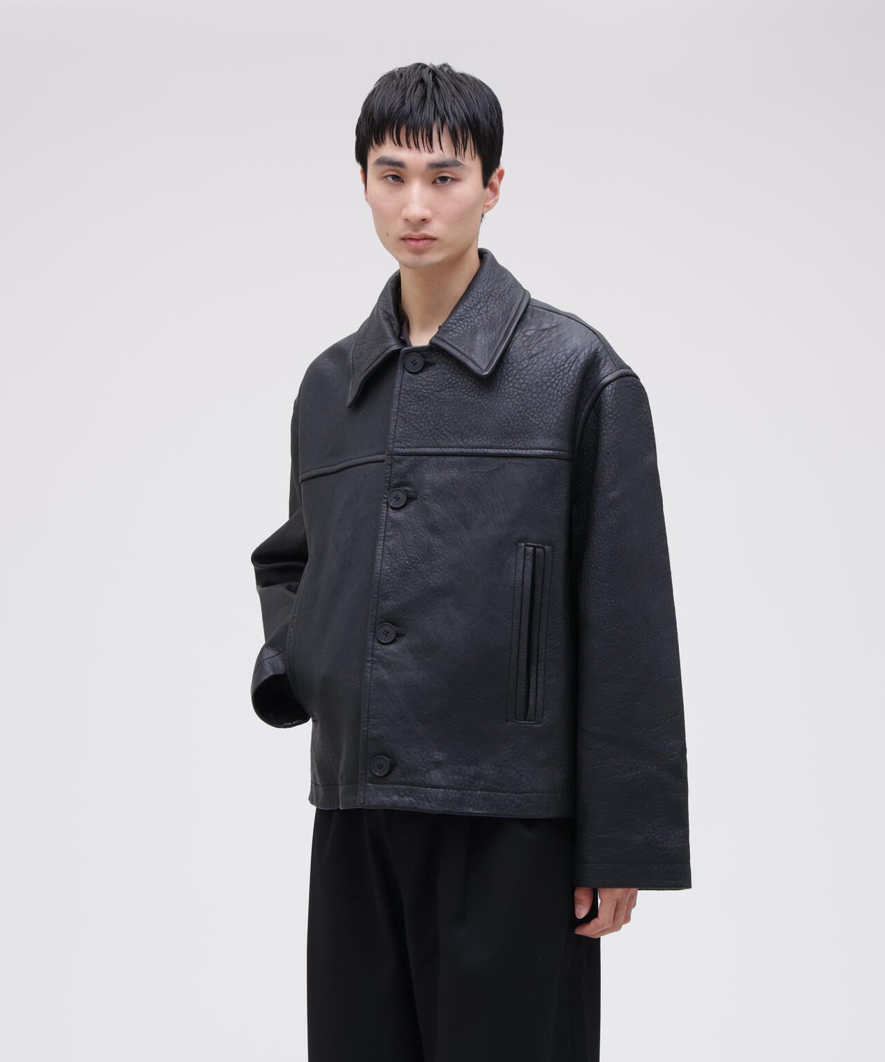STUDIO NICHOLSON / SHEARLING COLLAR JACKET