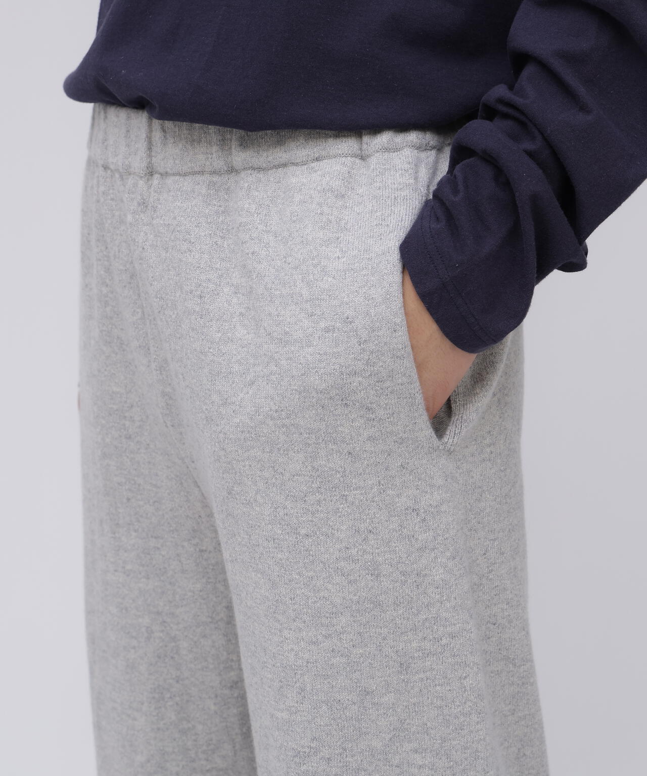 [限定]Yonetomi / RIGID CASHMERE SWEATER PANTS