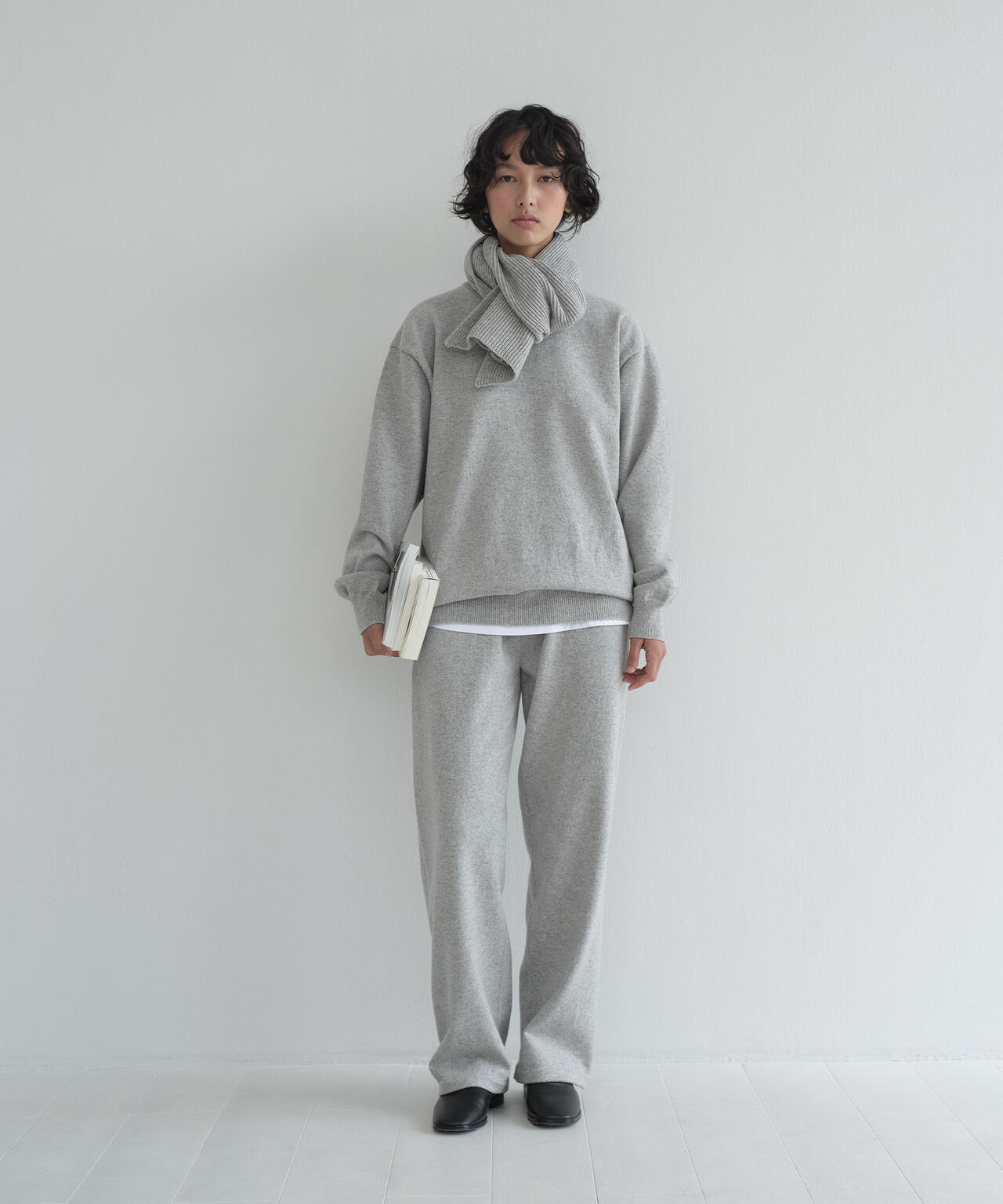 [限定]Yonetomi / RIGID CASHMERE SWEATER PANTS