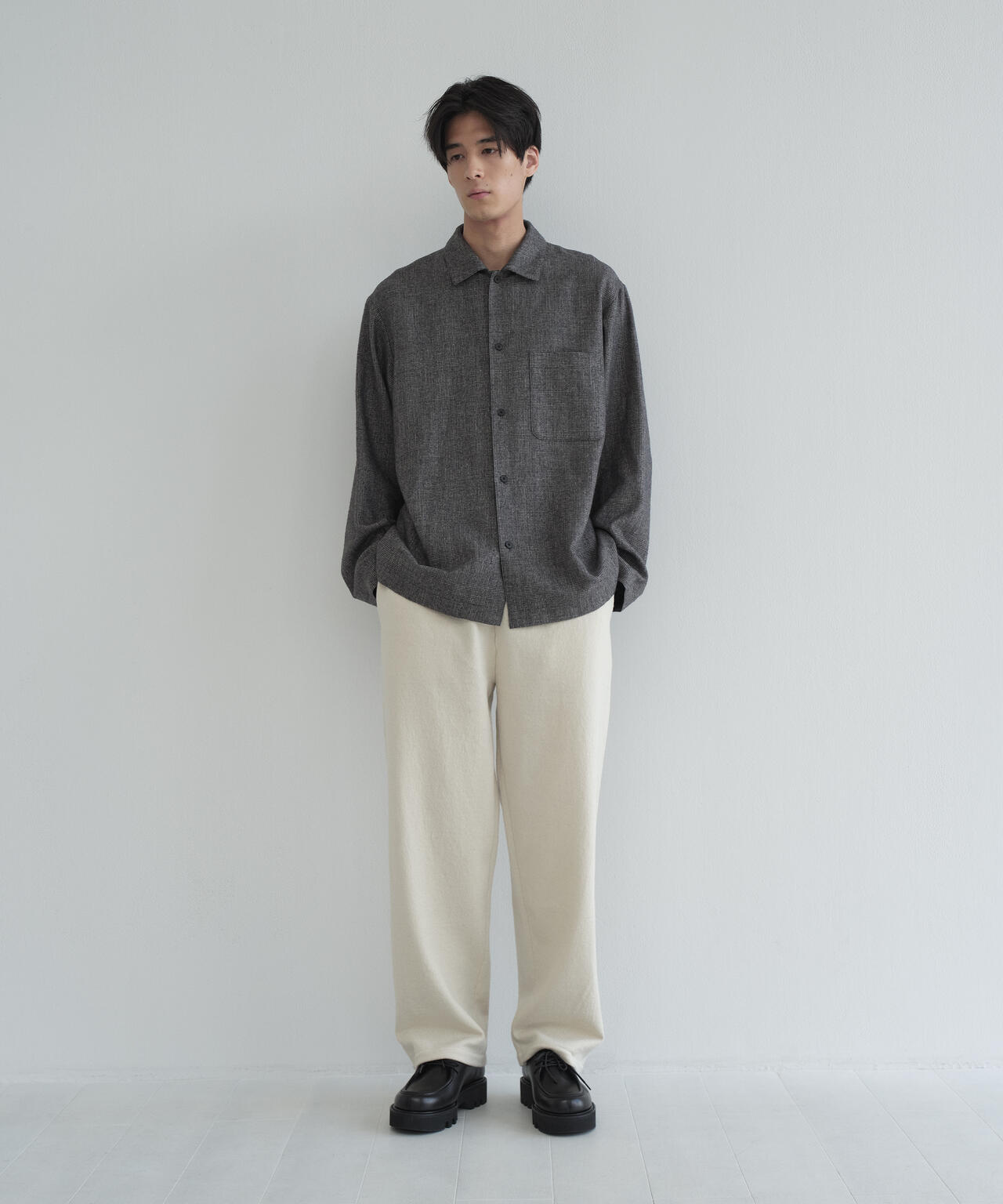 [限定]Yonetomi / RIGID CASHMERE SWEATER PANTS