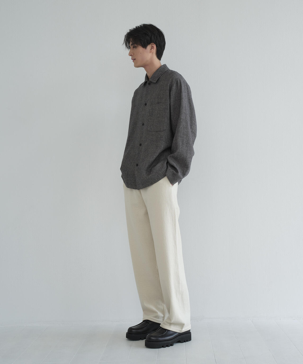 [限定]Yonetomi / RIGID CASHMERE SWEATER PANTS