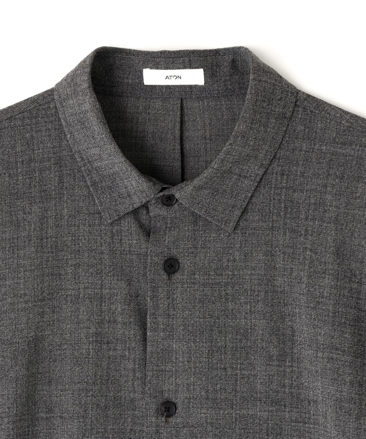 ATON / TWIST WOOL WASHER OVERSIZED SHIRT