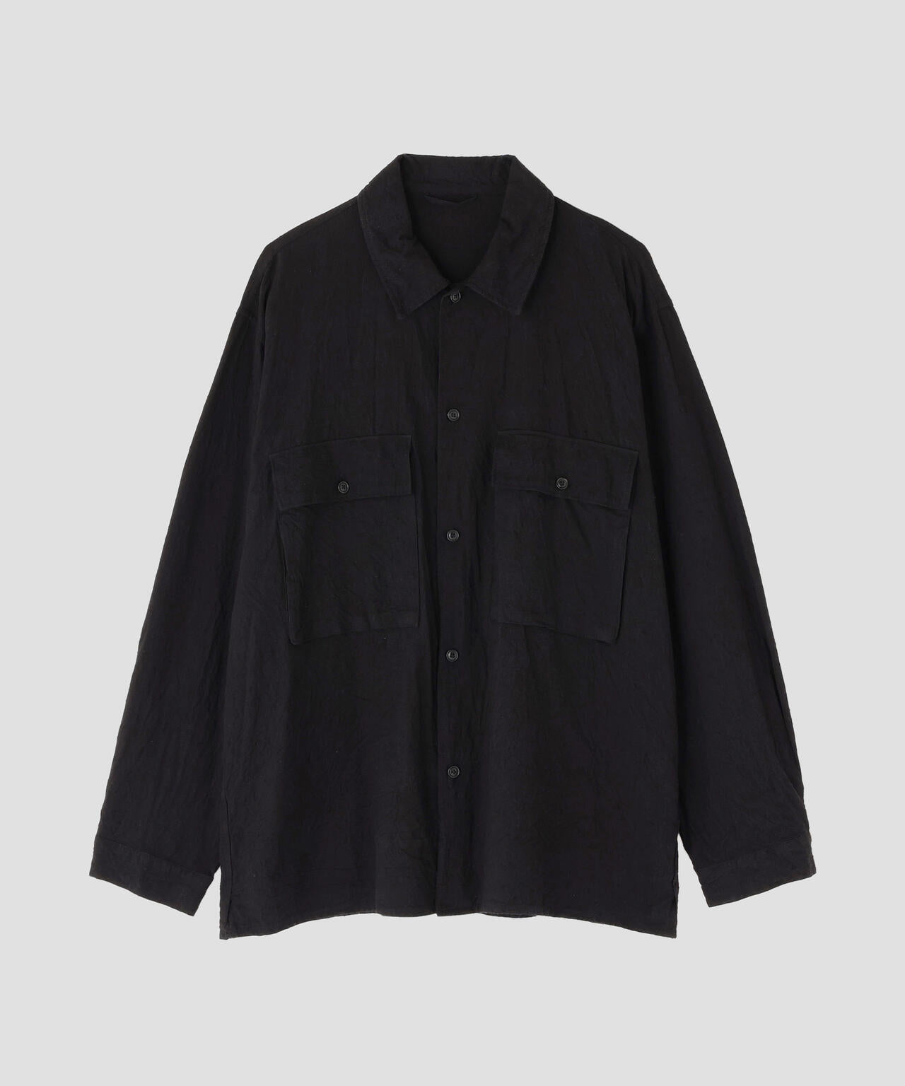 別注] blurhms / SILK COTTN NEP PLAID MILITARY SHIRT | THE LIBRARY