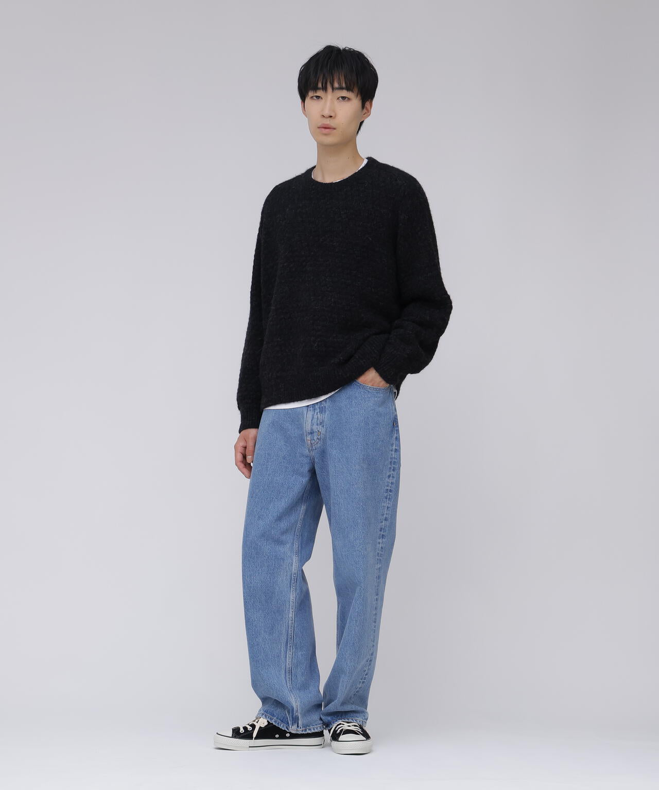 blurhms / BABY ALPACA KNIT PULL OVER | THE LIBRARY（ザ ライブ