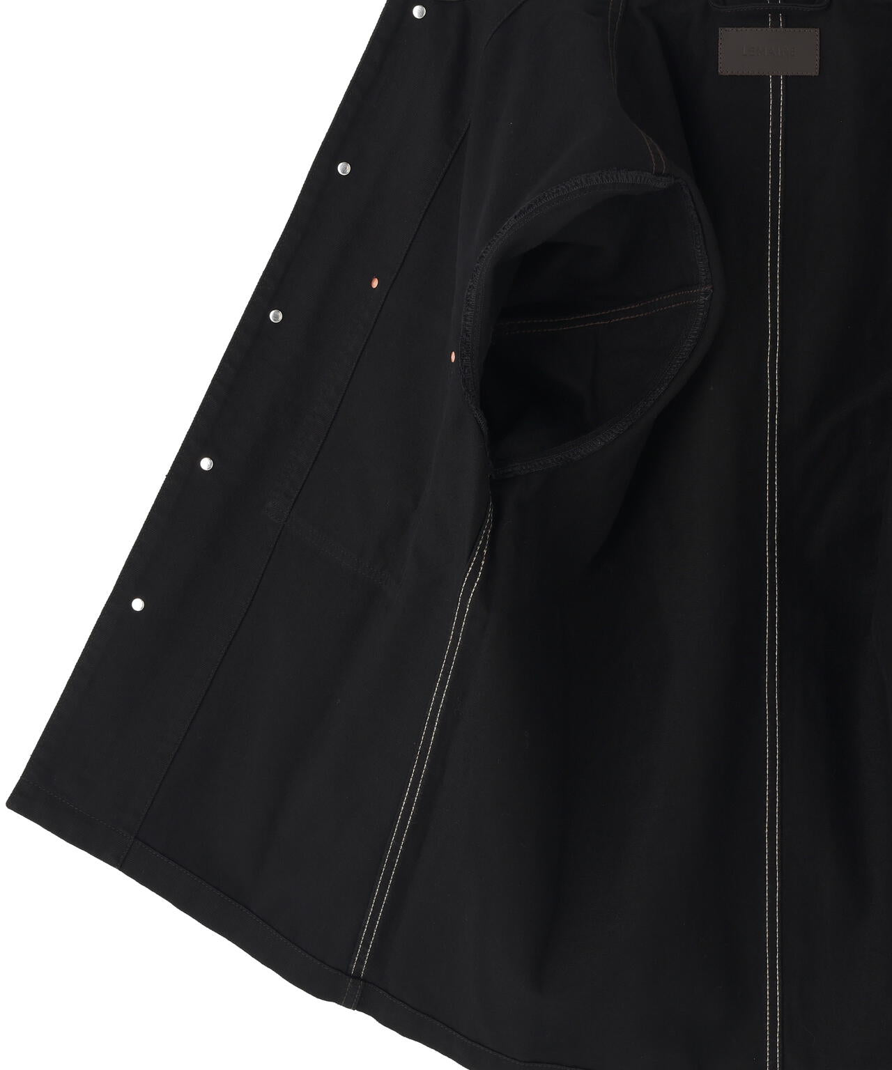 LEMAIRE / WORKWEAR OVERSHIRT WITH LEATHER COLLAR | THE LIBRARY（ザ