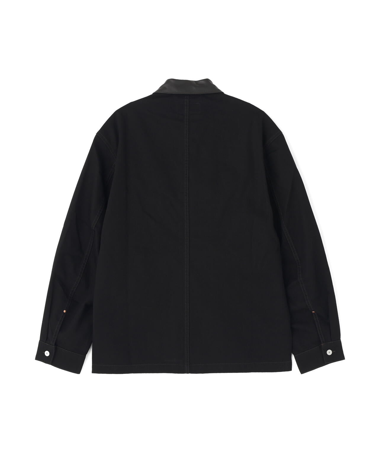 LEMAIRE / WORKWEAR OVERSHIRT WITH LEATHER COLLAR | THE LIBRARY（ザ