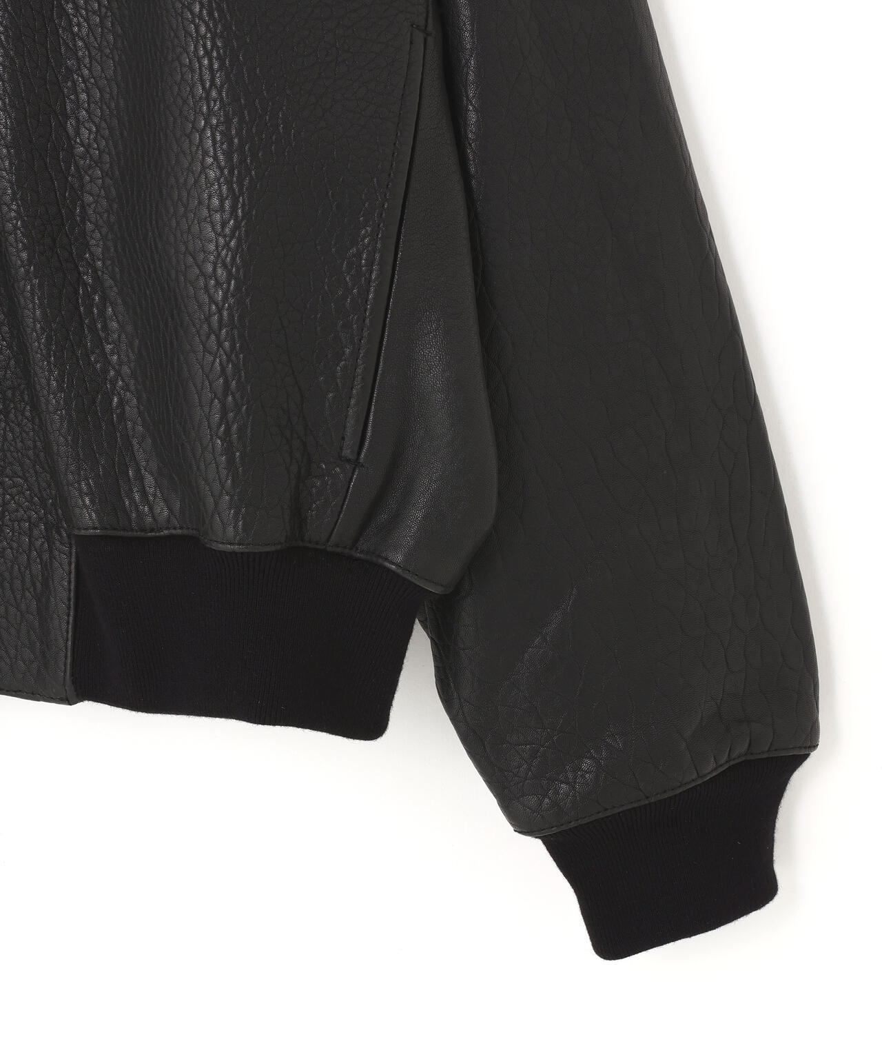 STUDIO NICHOLSON / TEXTURED LEATHER HARRINGTON JACKET | THE