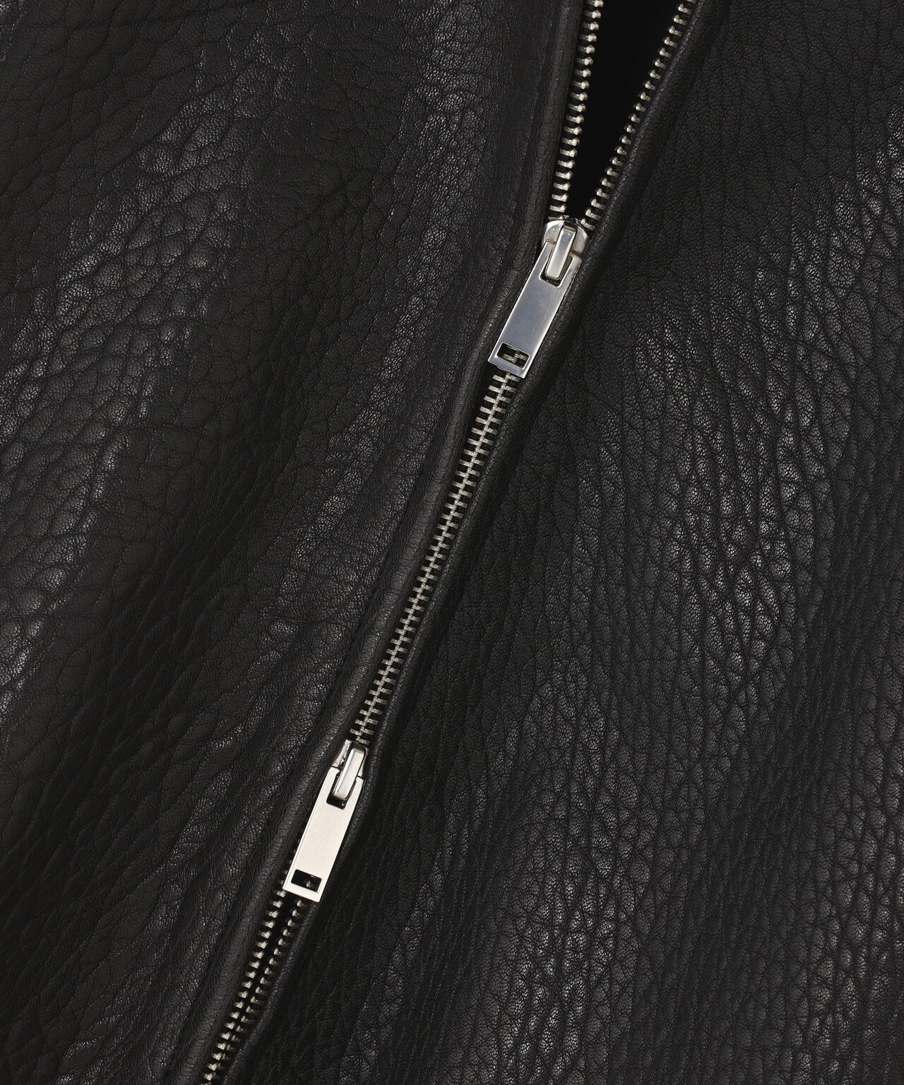 STUDIO NICHOLSON / TEXTURED LEATHER HARRINGTON JACKET | THE