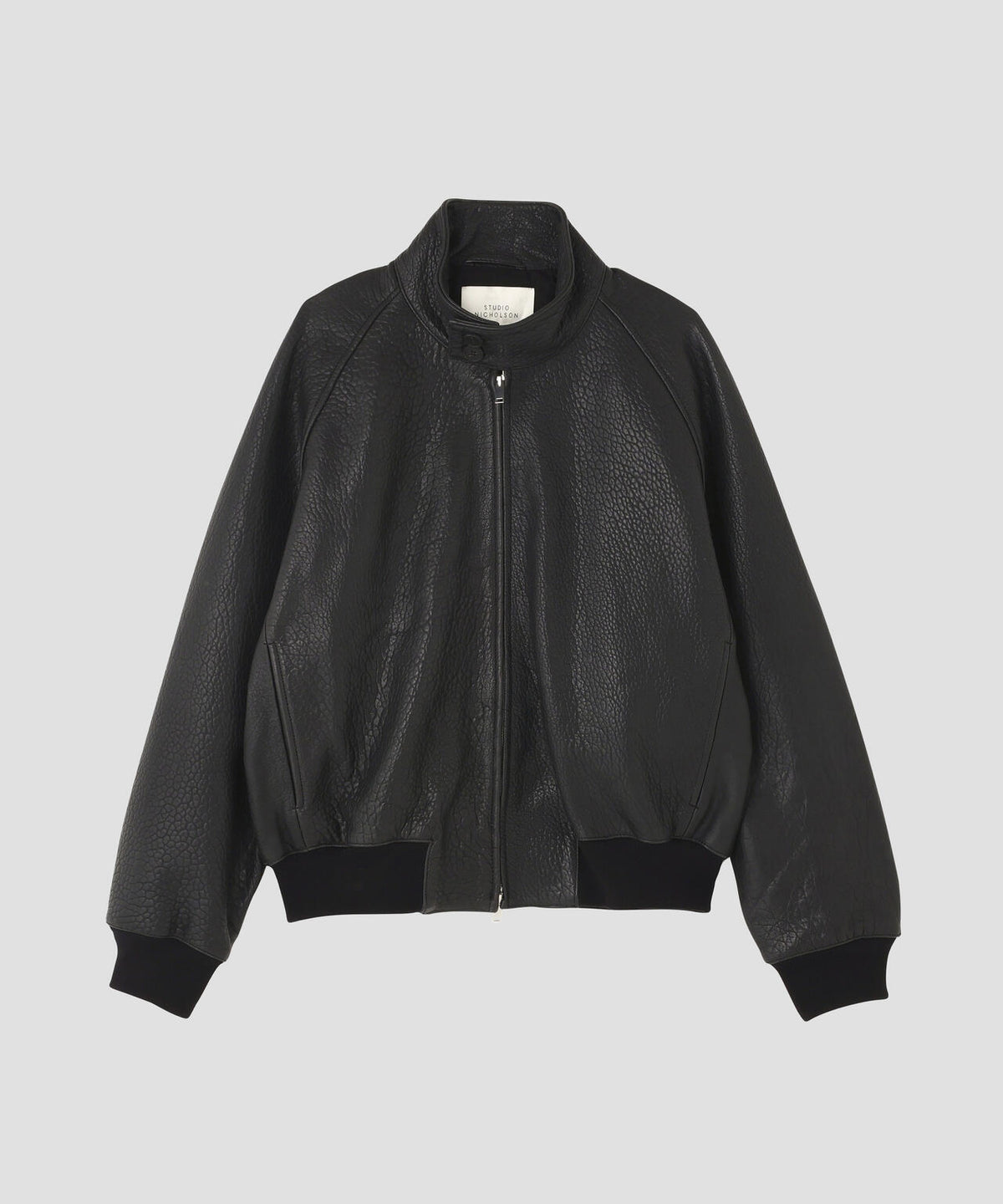 STUDIO NICHOLSON / TEXTURED LEATHER HARRINGTON JACKET | THE 