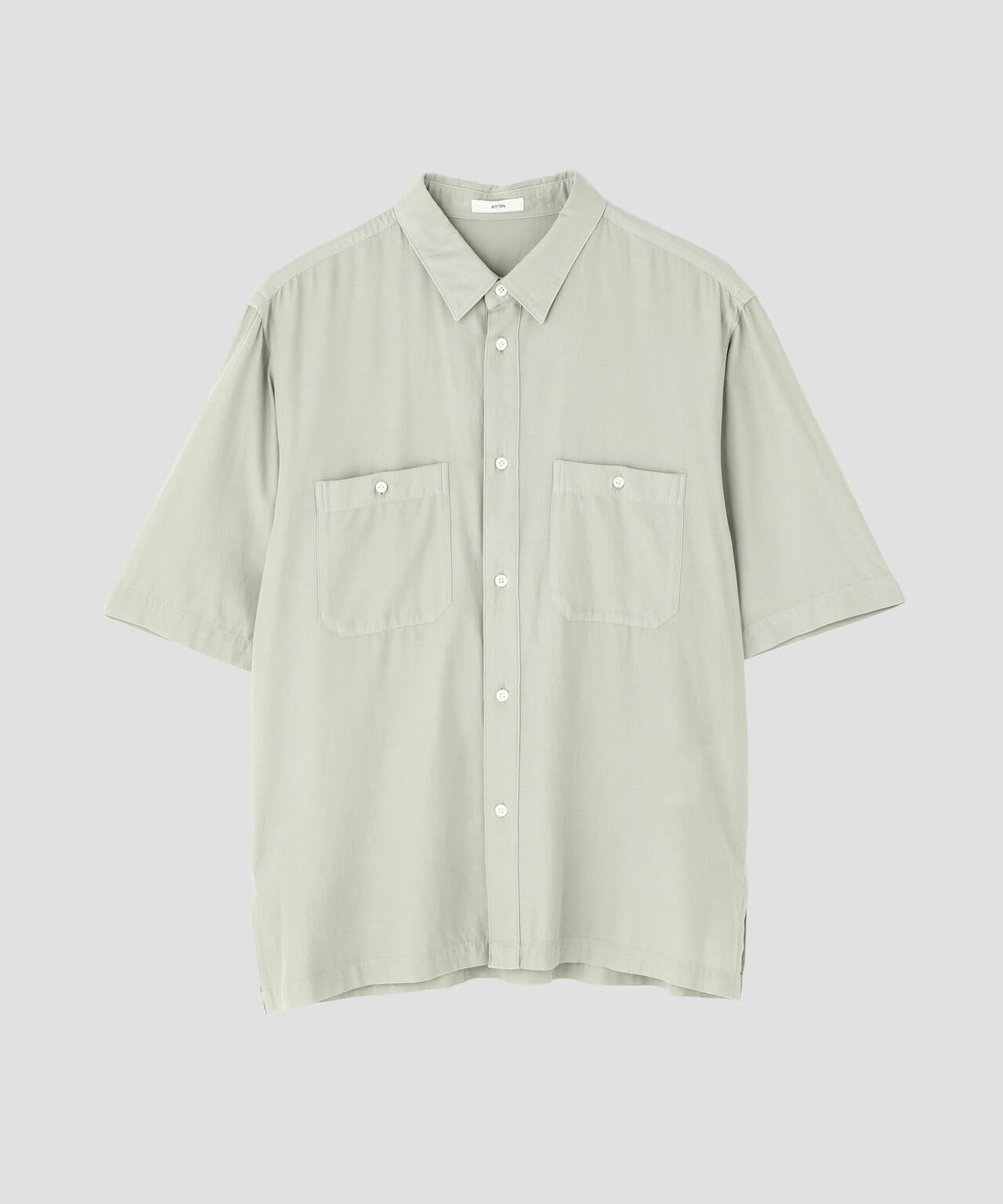 ATON / COTTON SILK VIERA LOOSE FIT HALF SLEEVE SHIRT | THE LIBRARY