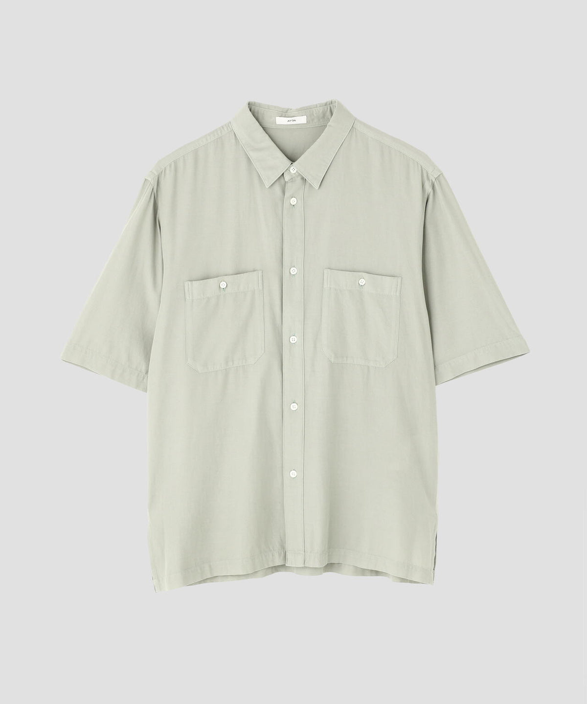 ATON / COTTON SILK VIERA LOOSE FIT HALF SLEEVE SHIRT | THE LIBRARY 