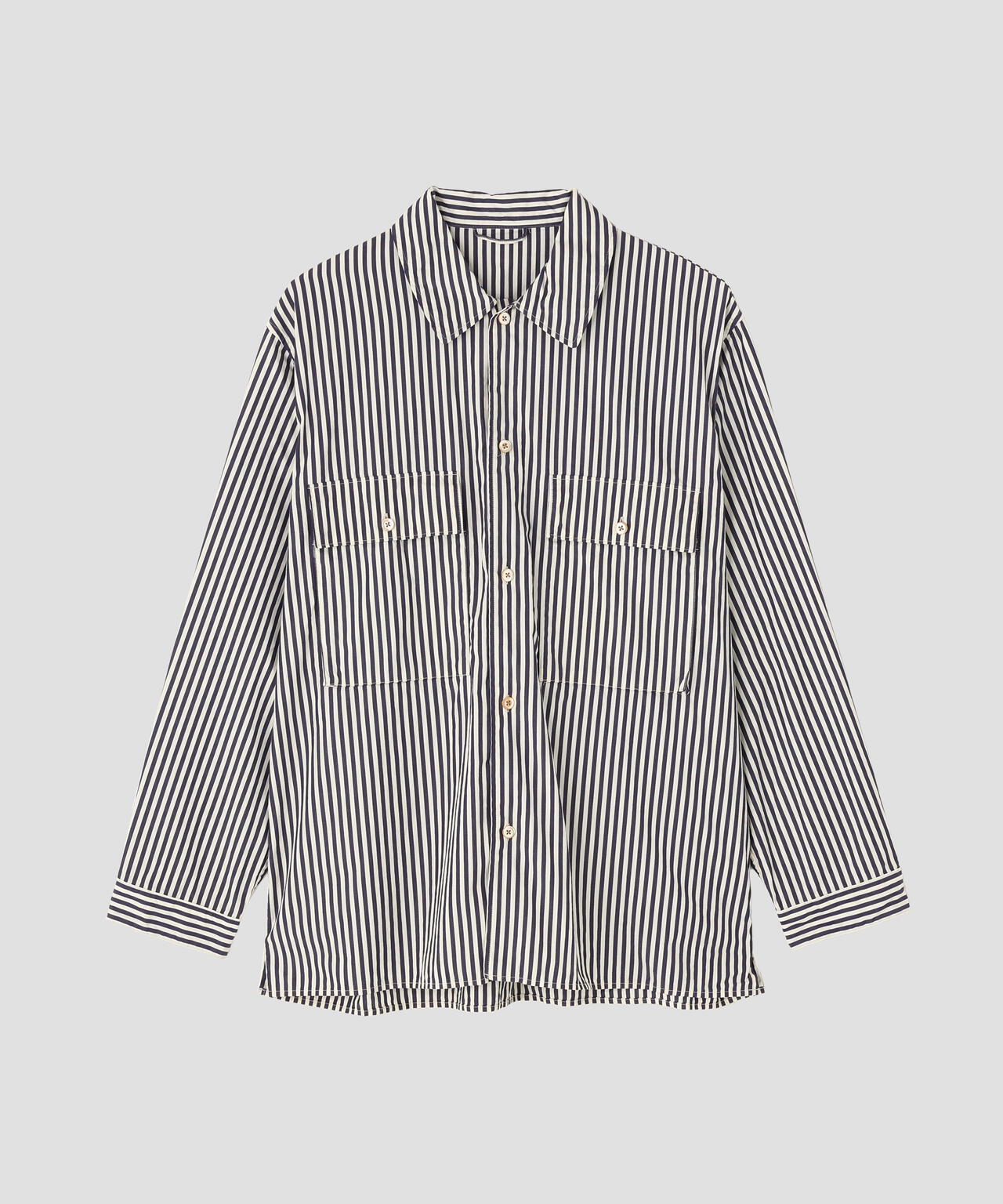 blurhms / STRIPE MILITARY SHIRT