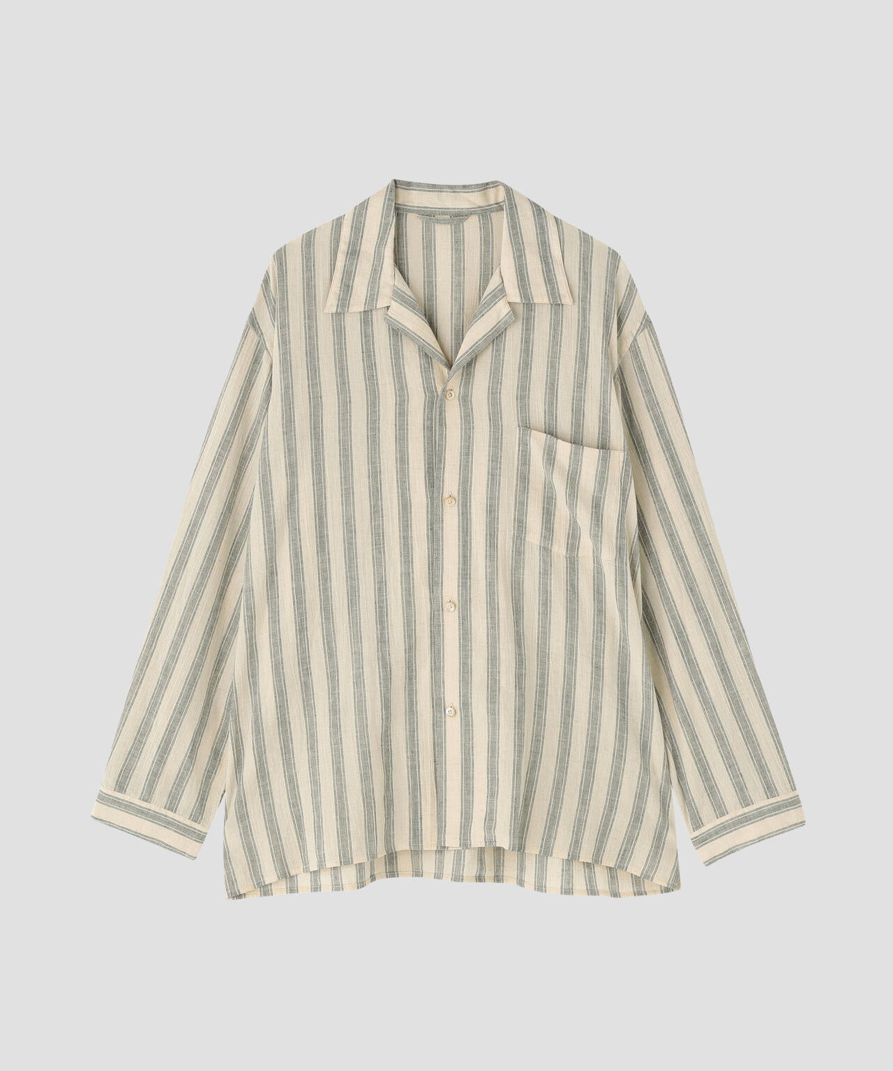 別注]blurhms / COTTON LINEN OPEN-COLLAR SHIRT LONG SLEEVE | THE