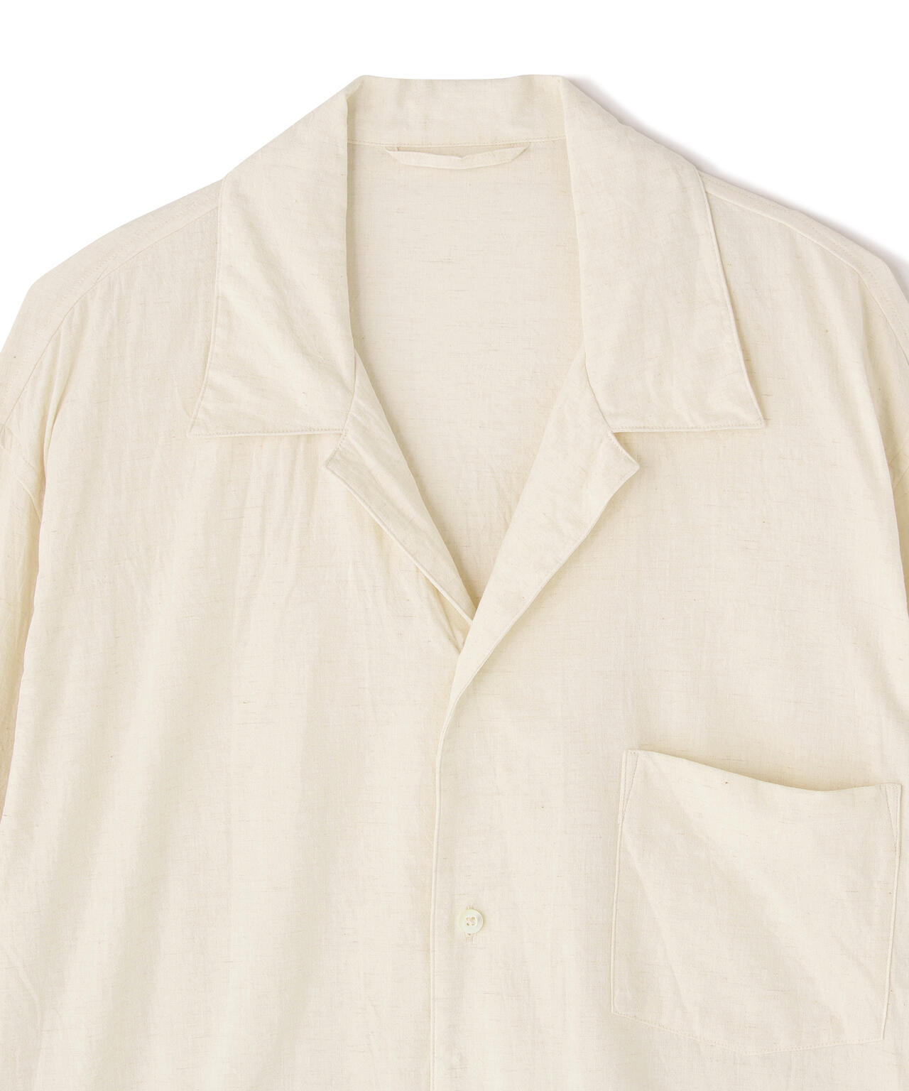別注]blurhms / COTTON LINEN OPEN-COLLAR SHIRT LONG SLEEVE | THE
