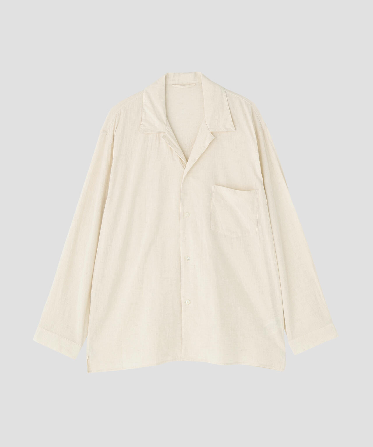 別注]blurhms / COTTON LINEN OPEN-COLLAR SHIRT LONG SLEEVE | THE