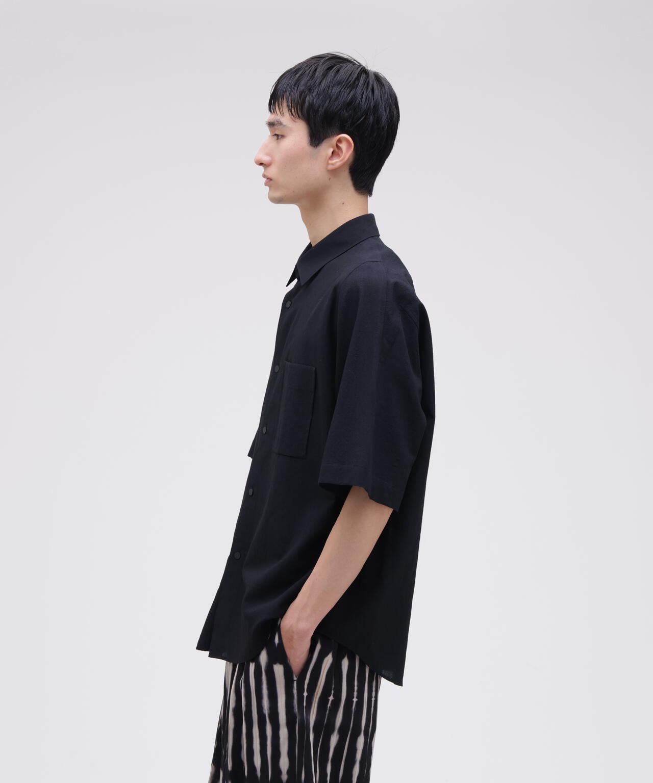 IRENISA / EXTENDED YOKE HALF-SLEEVED SHIRT | THE LIBRARY（ザ