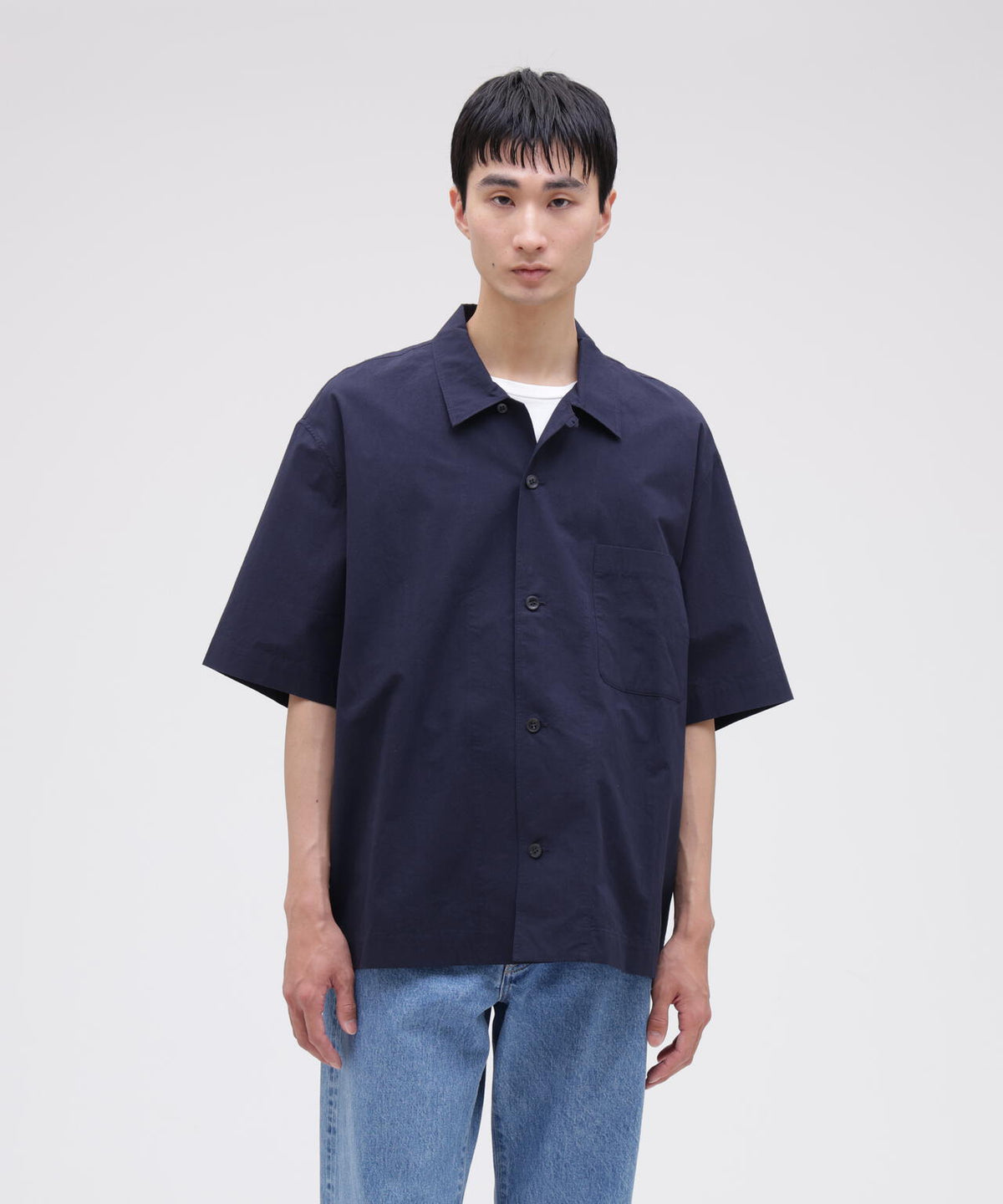 STUDIO NICHOLSON / TYPEWRITER COTTON SHORT SLEEVE SHIRT | THE 