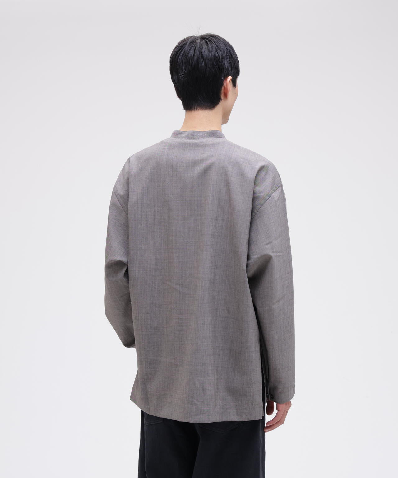 シオネさま専用 STUDIO NICHOLSON / TROPICAL WOOL GRANDAD COLLAR SHIRT | THE