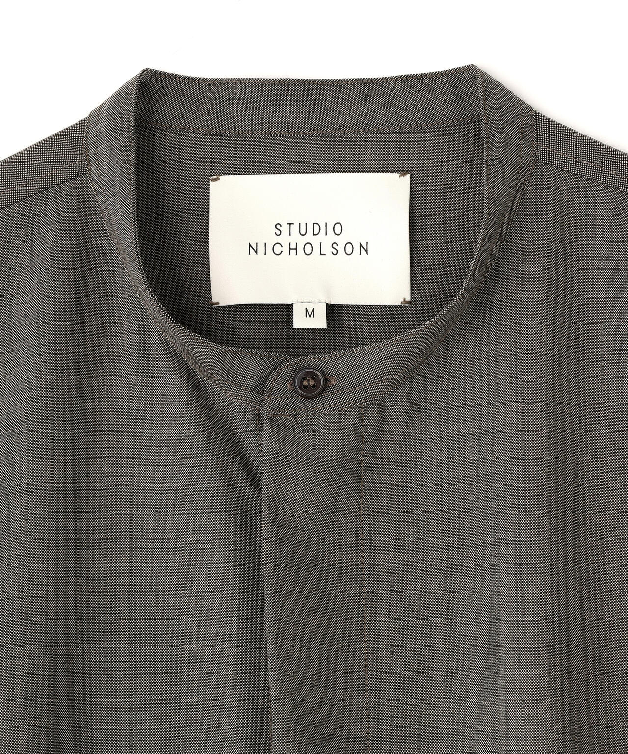 STUDIO NICHOLSON / TROPICAL WOOL GRANDAD COLLAR SHIRT | THE