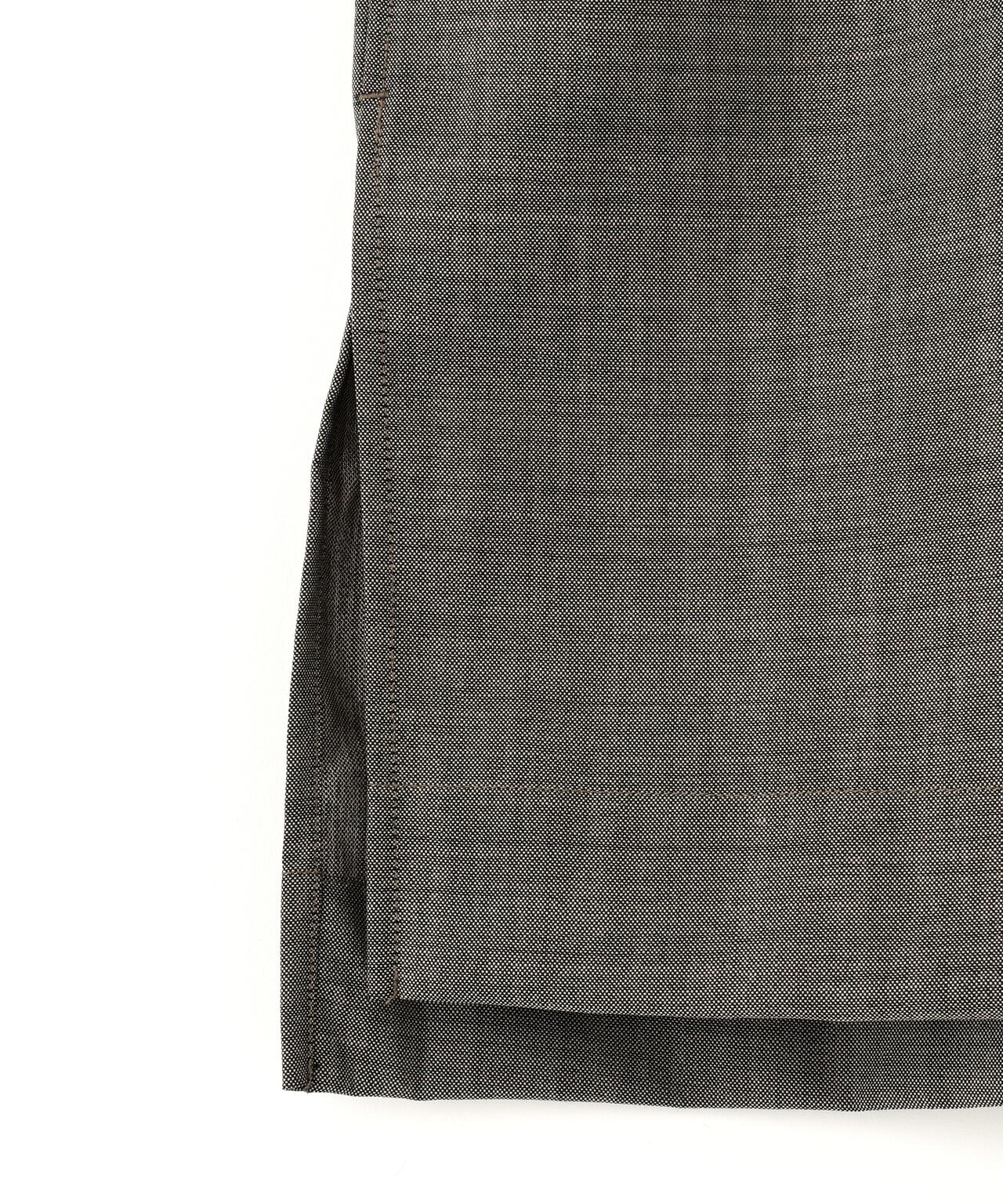 STUDIO NICHOLSON / TROPICAL WOOL GRANDAD COLLAR SHIRT
