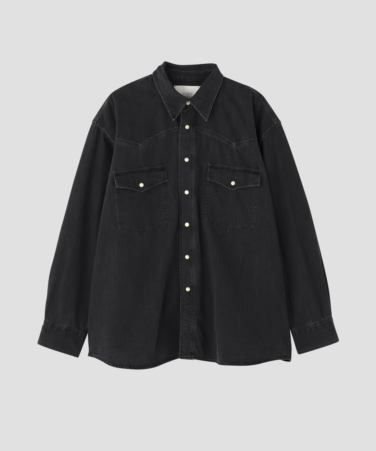 STUDIO NICHOLSON / 8OZ SHIRTING DENIM SHIRT