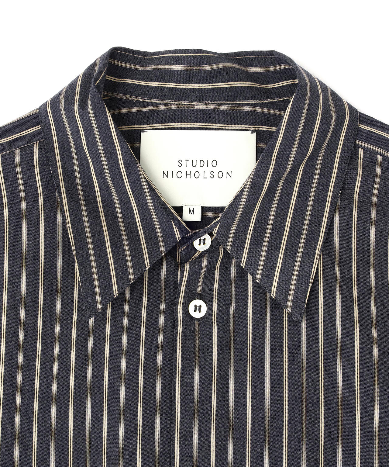 STUDIO NICHOLSON / LYOCELL SILK STRIPE BOXY OVERSIZED SHIRT
