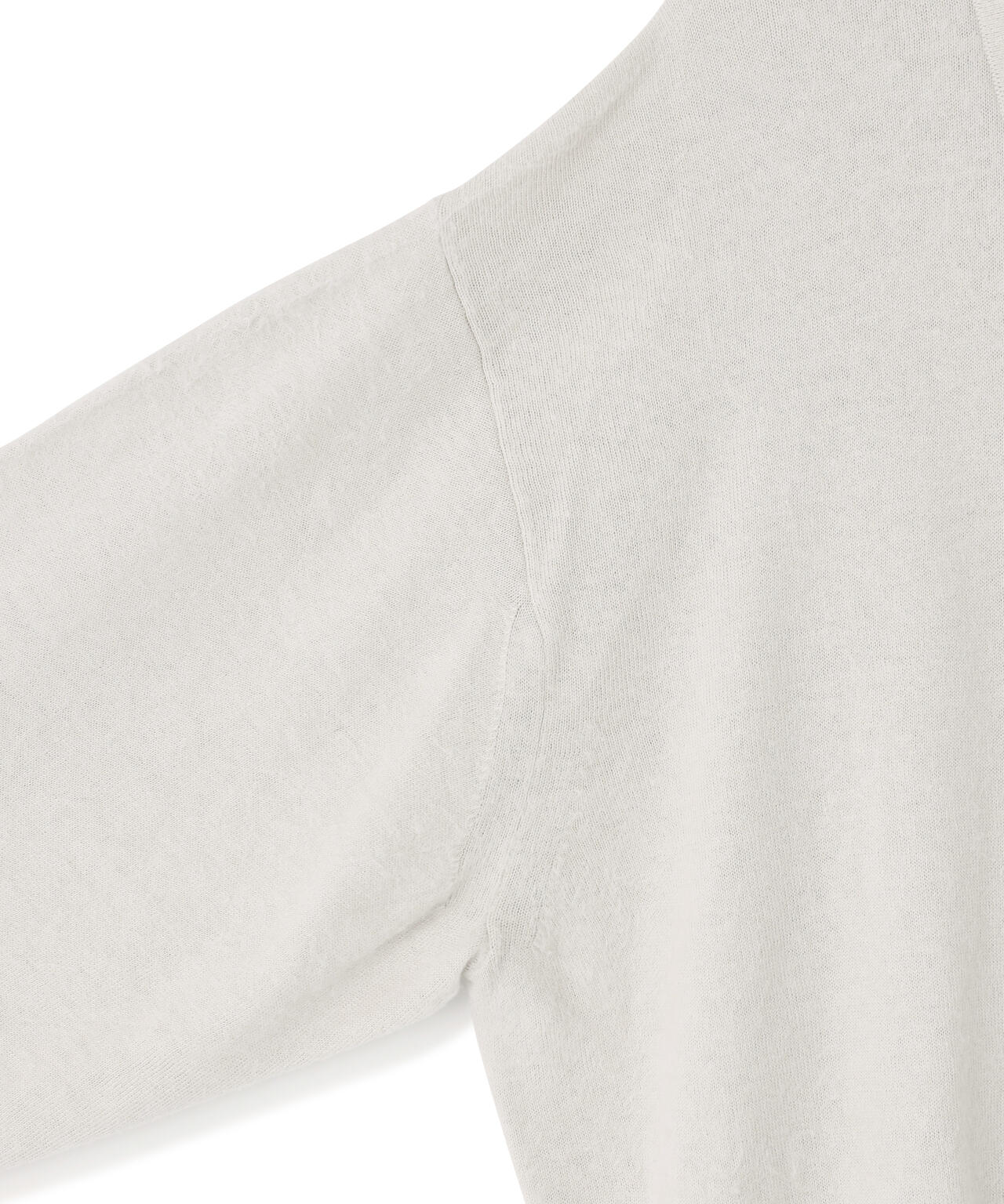 ATON / LINEN SHORT FUR ZIP UP POLO SWEATER