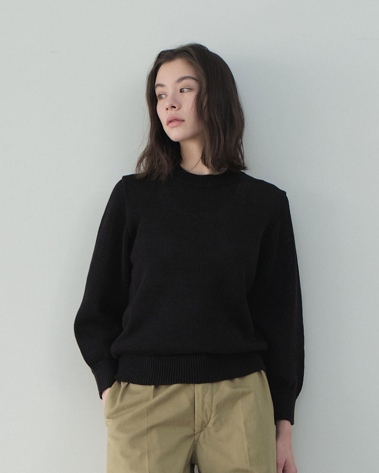 別注]Yonetomi / WASHI COTTON KNIT PULLOVER | THE LIBRARY（ザ