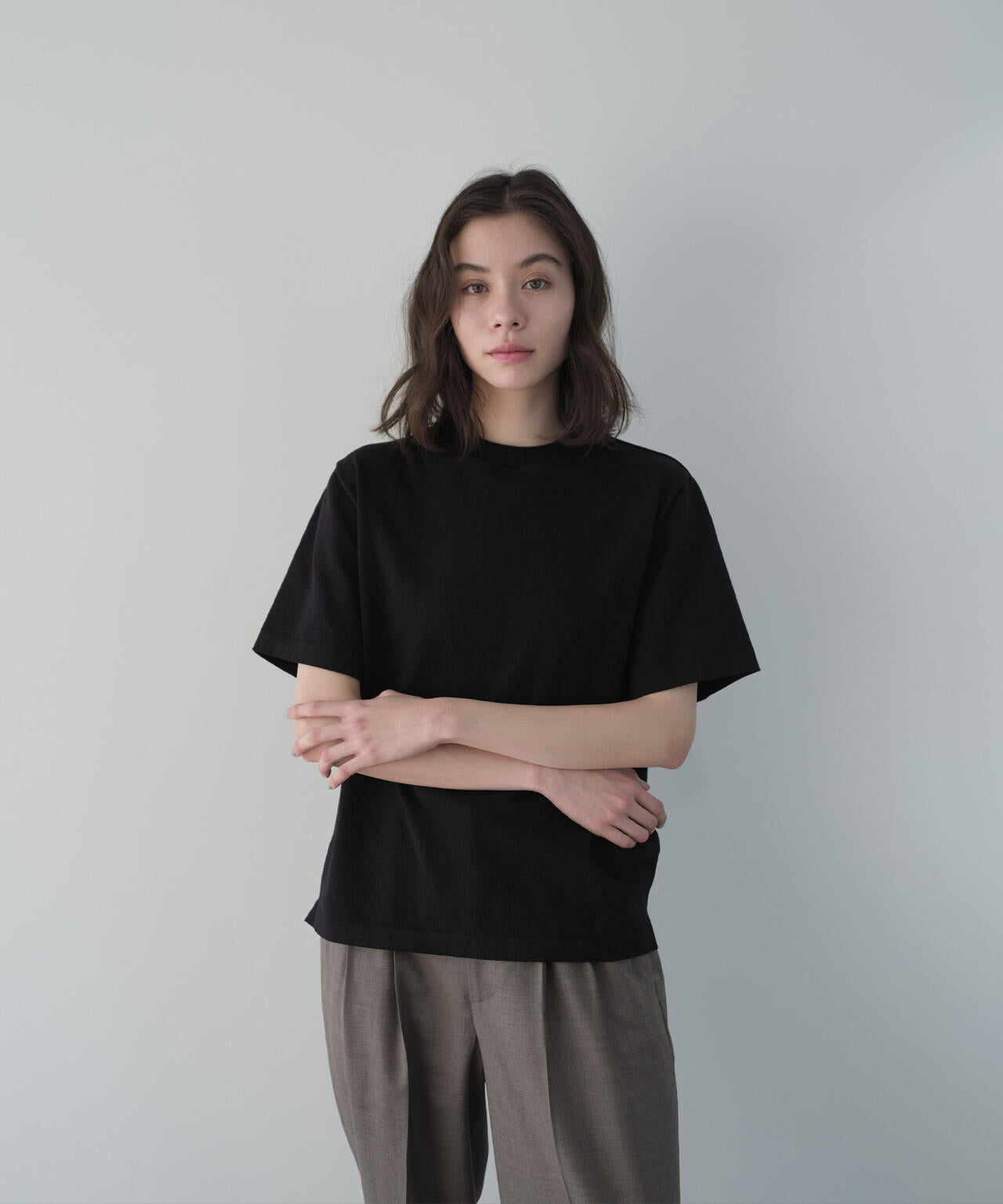 別注]Yonetomi / LIGHT WAVE COTTON KNIT TEE | THE LIBRARY（ザ