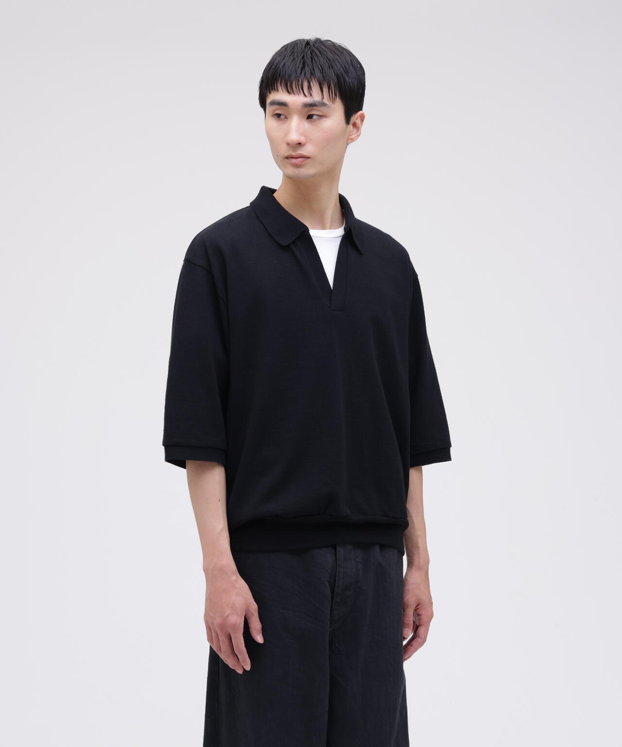 blurhms / COTTON SILK NEP SKIPPER CROPPED SLEEVE | THE LIBRARY（ザ