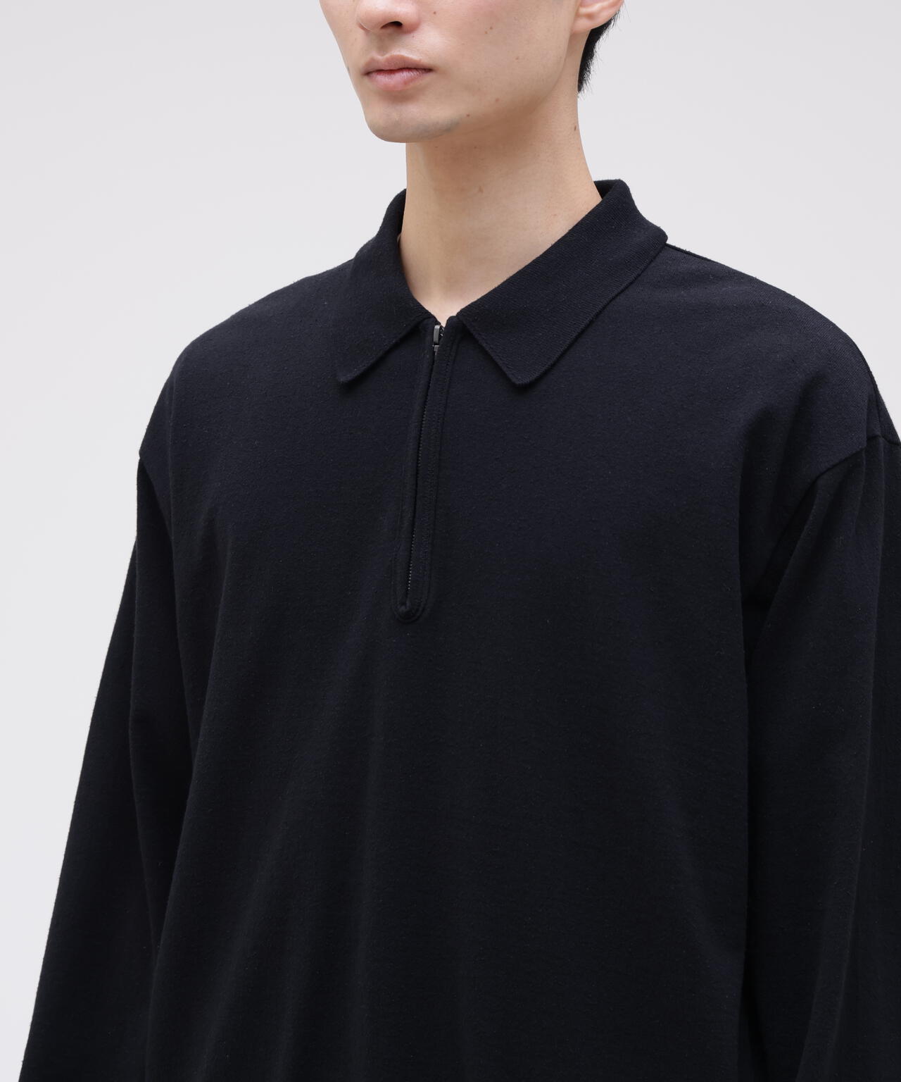 blurhms / COTTON SILK NEP HARF-ZIP PULLOVER | THE LIBRARY（ザ