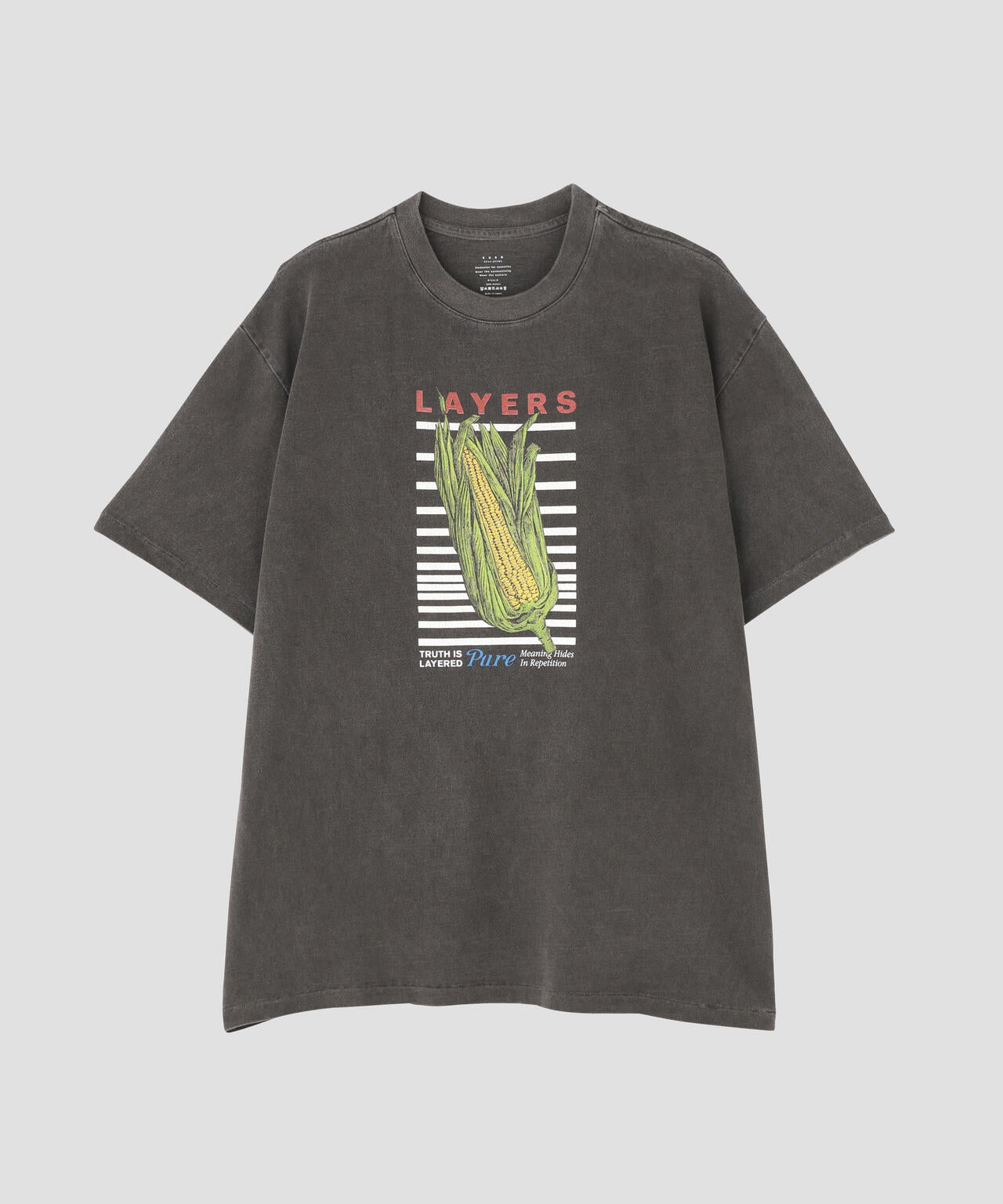 KURO / 17/-ROUND SHAPE DYED TEE ''LAYERS'' | THE LIBRARY（ザ