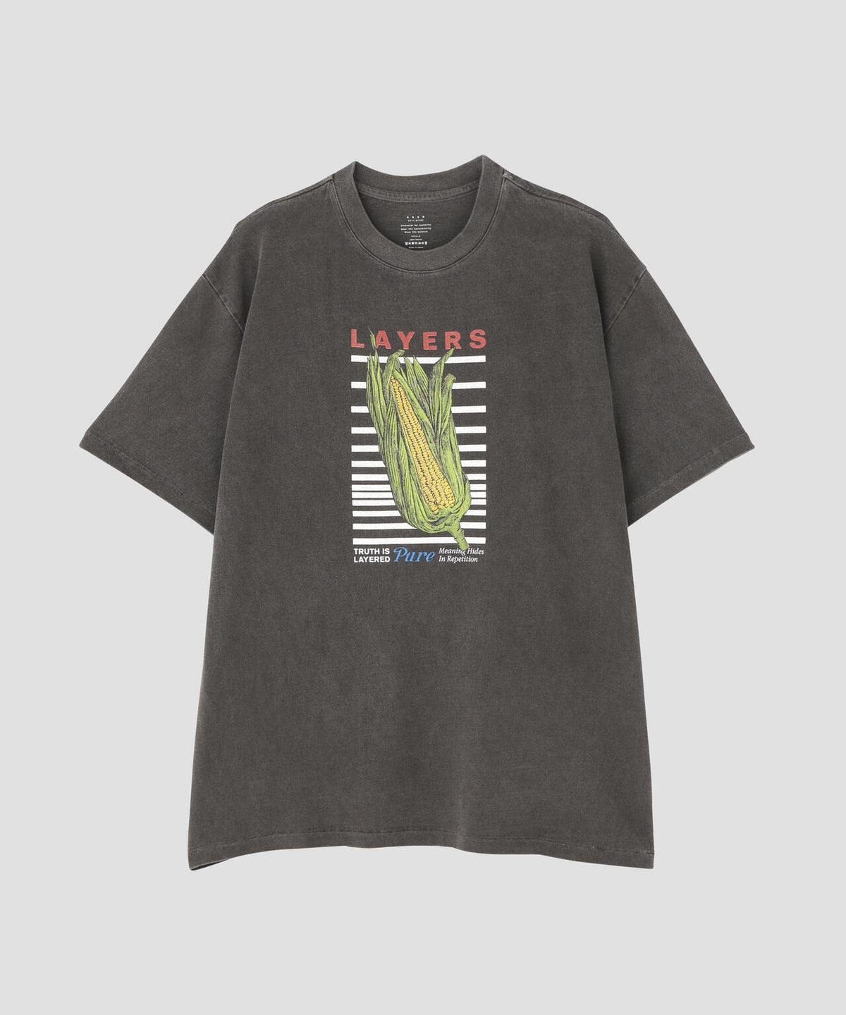 KURO / 17/-ROUND SHAPE DYED TEE 