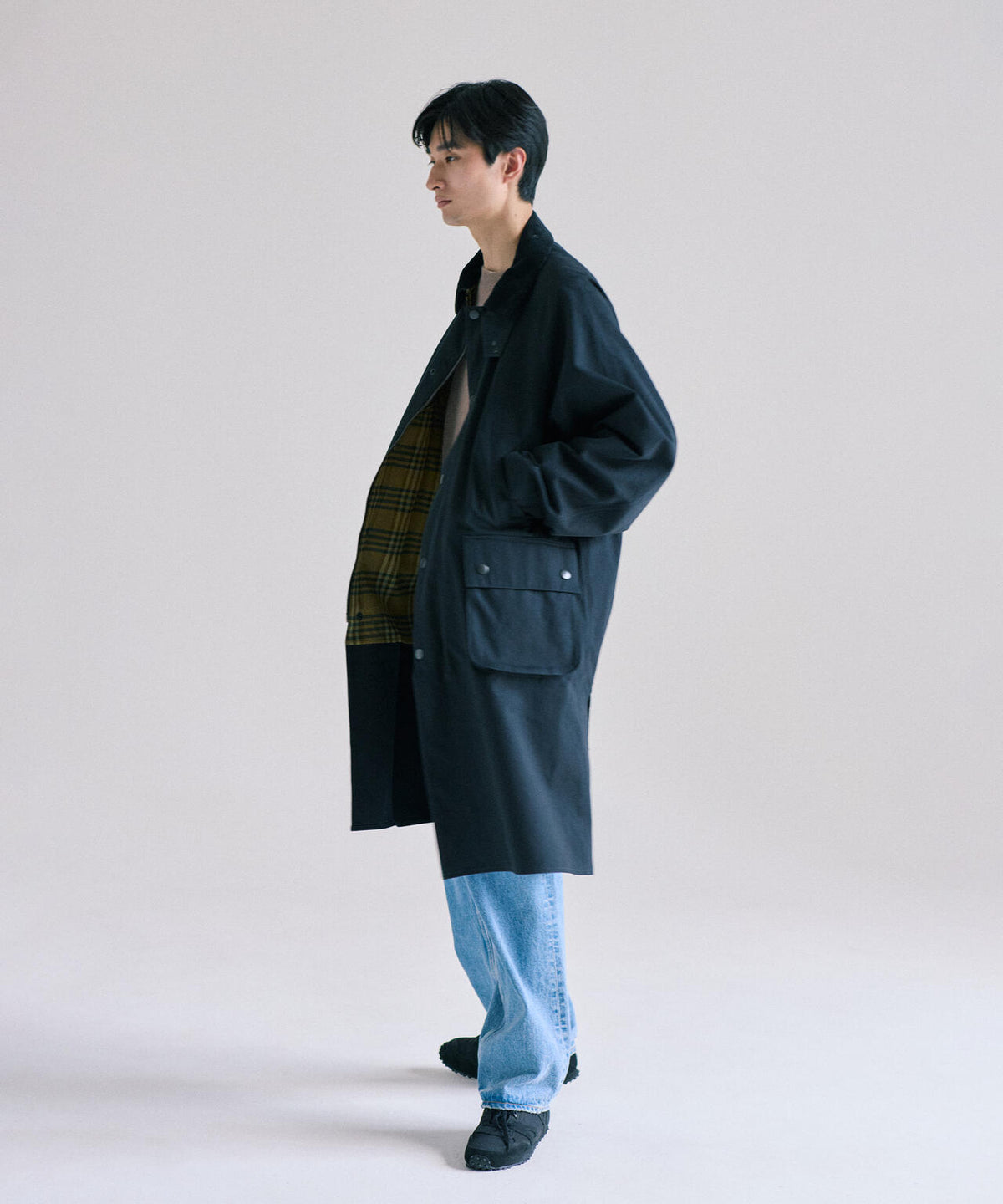 blurhms / HARD TWIST GABARDINE RIDING COAT