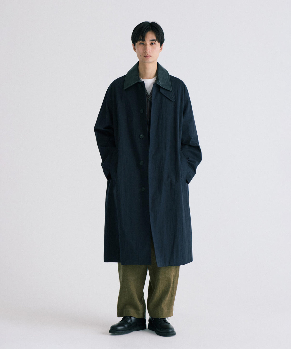 STUDIO NICHOLSON / WASHED WEATHER CLOTH TRENCH COAT
