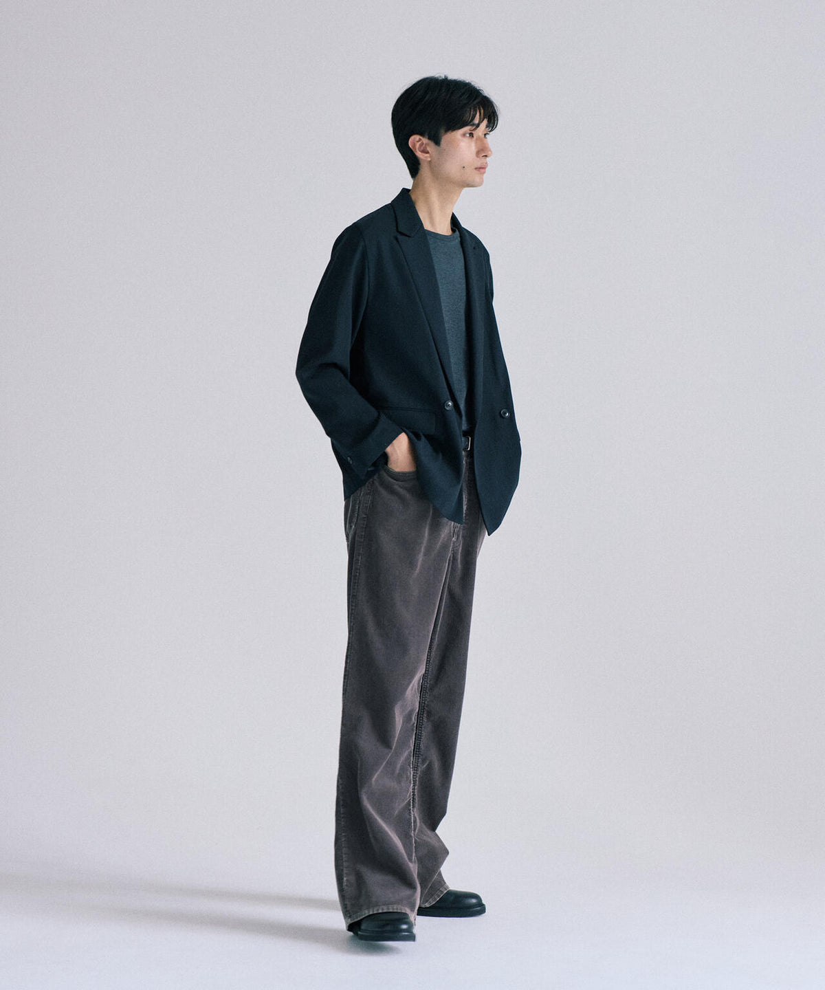 IRENISA / DOUBLE-BREASTED RELAX SHOULDER JACKET