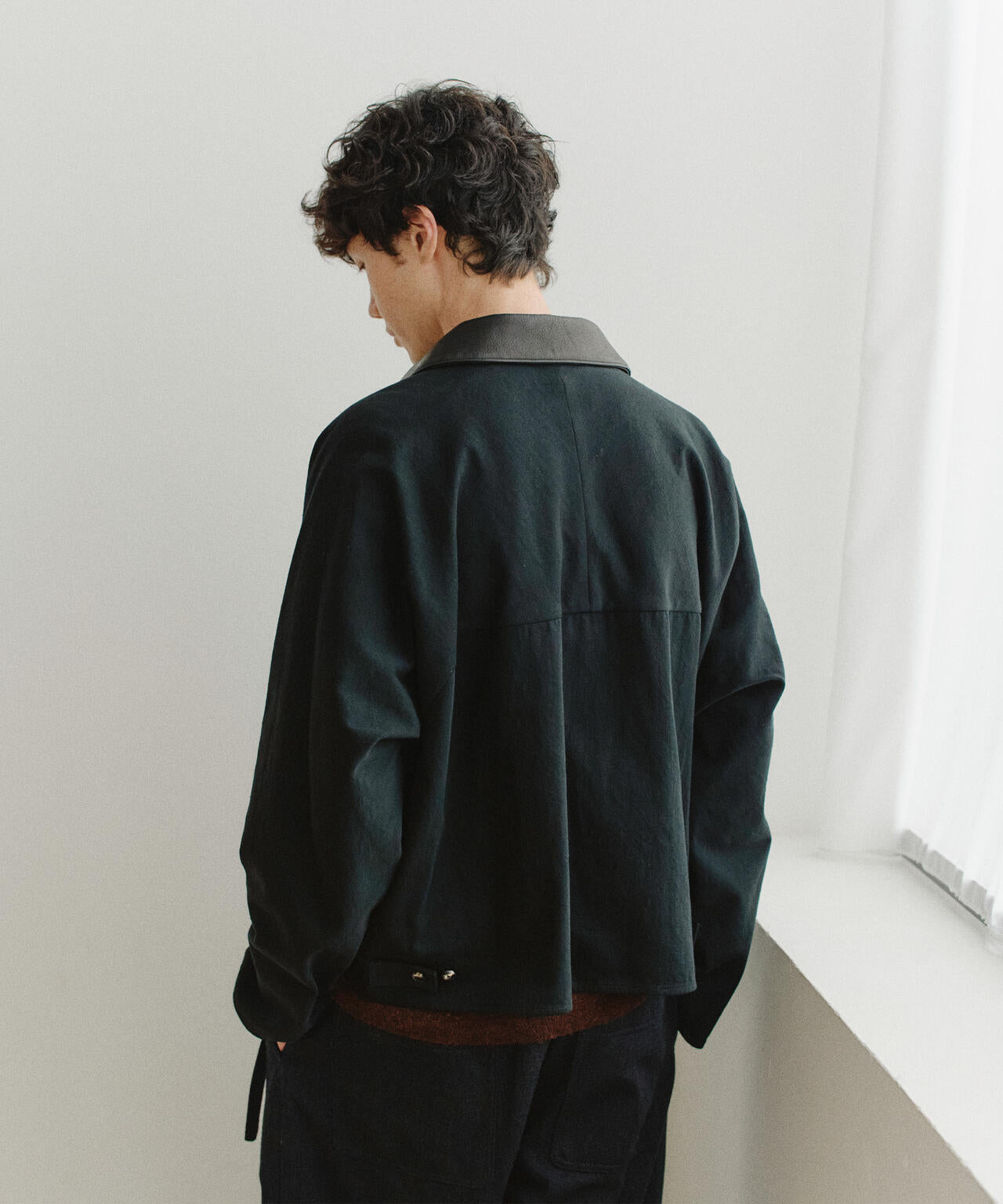 別注] blurhms / [UNISEX] DENIM-LEATHER SHORT JACKET | THE LIBRARY