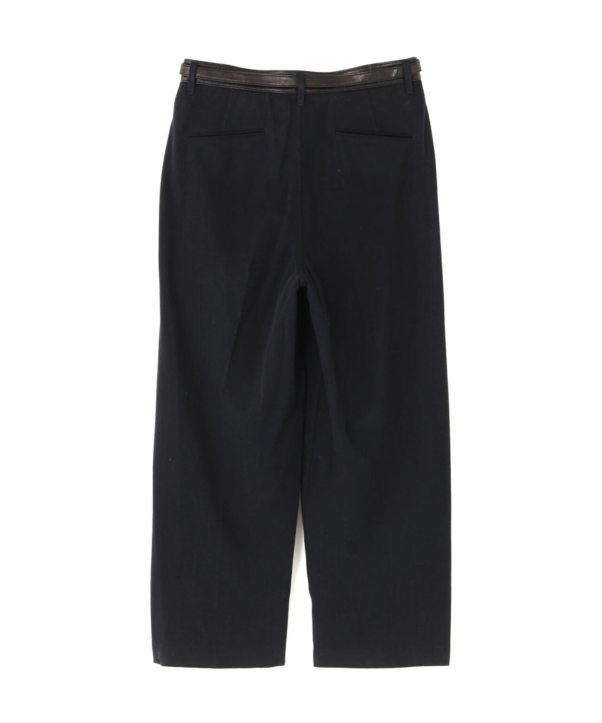 blurhms / DENIM-LEATHER BELTED TROUSERS MEN