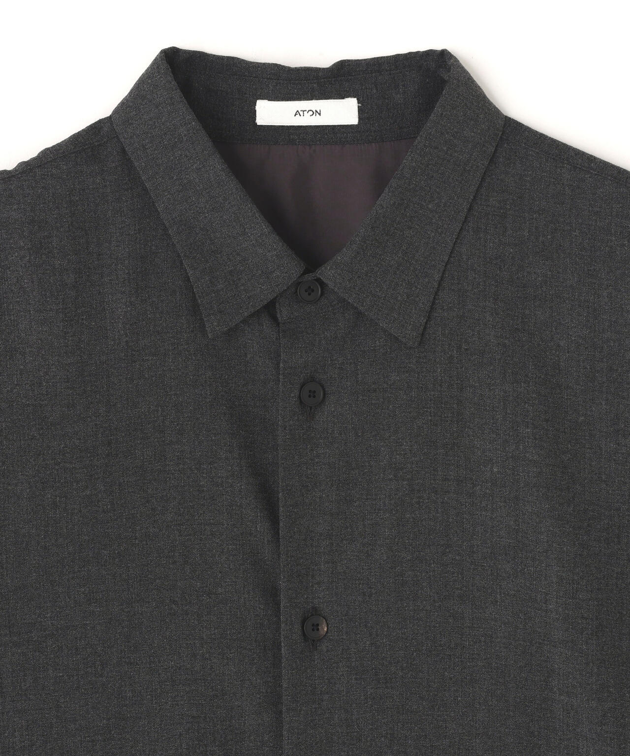 ATON / WOOL RAYON WASHER LOOSE FIT SHIRT