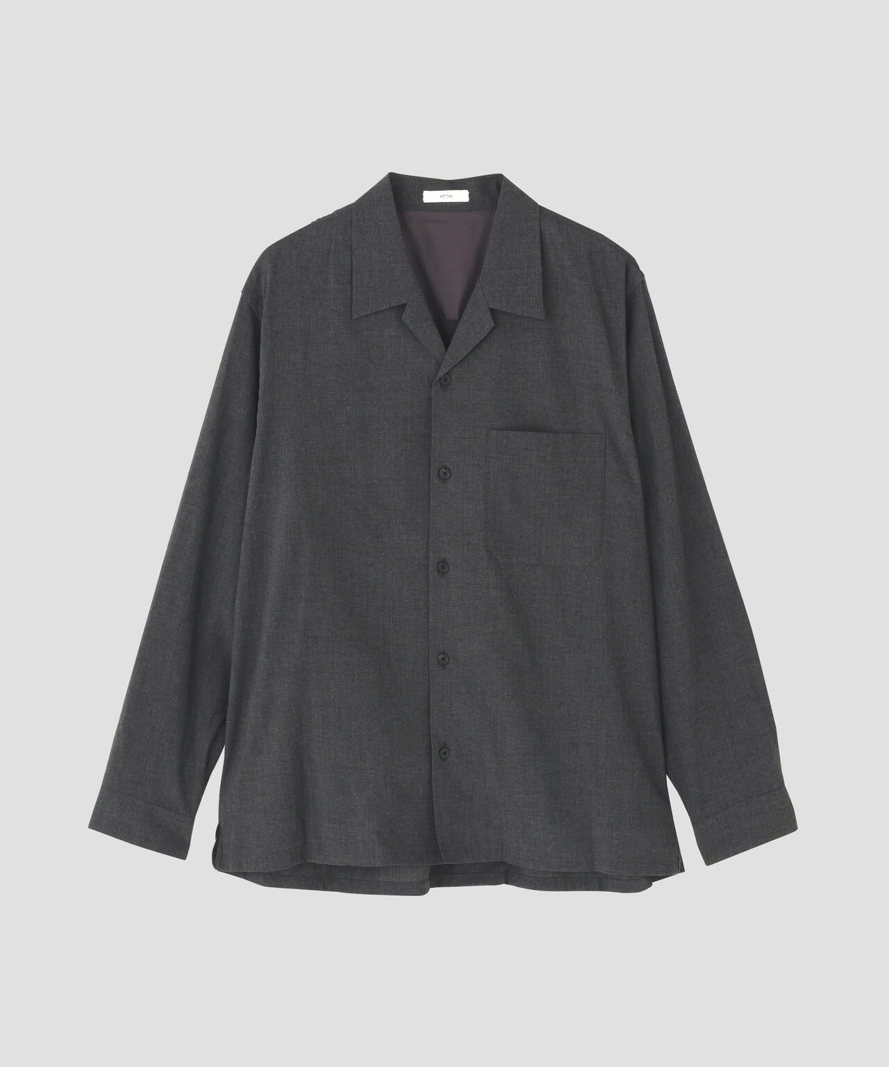 ATON / WOOL RAYON WASHER OPEN COLLER SHIRT MEN | THE LIBRARY（ザ