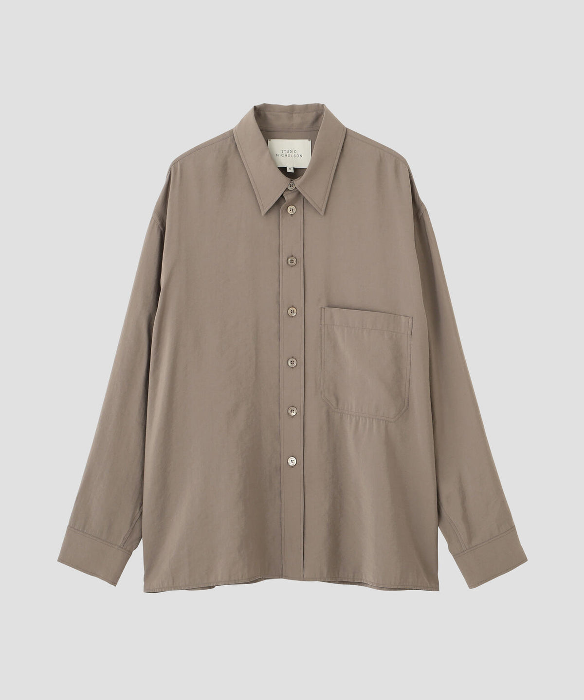 STUDIO NICHOLSON / POWDER HANDLE MODAL OVERSIZED PATCH POCKET SHIRT