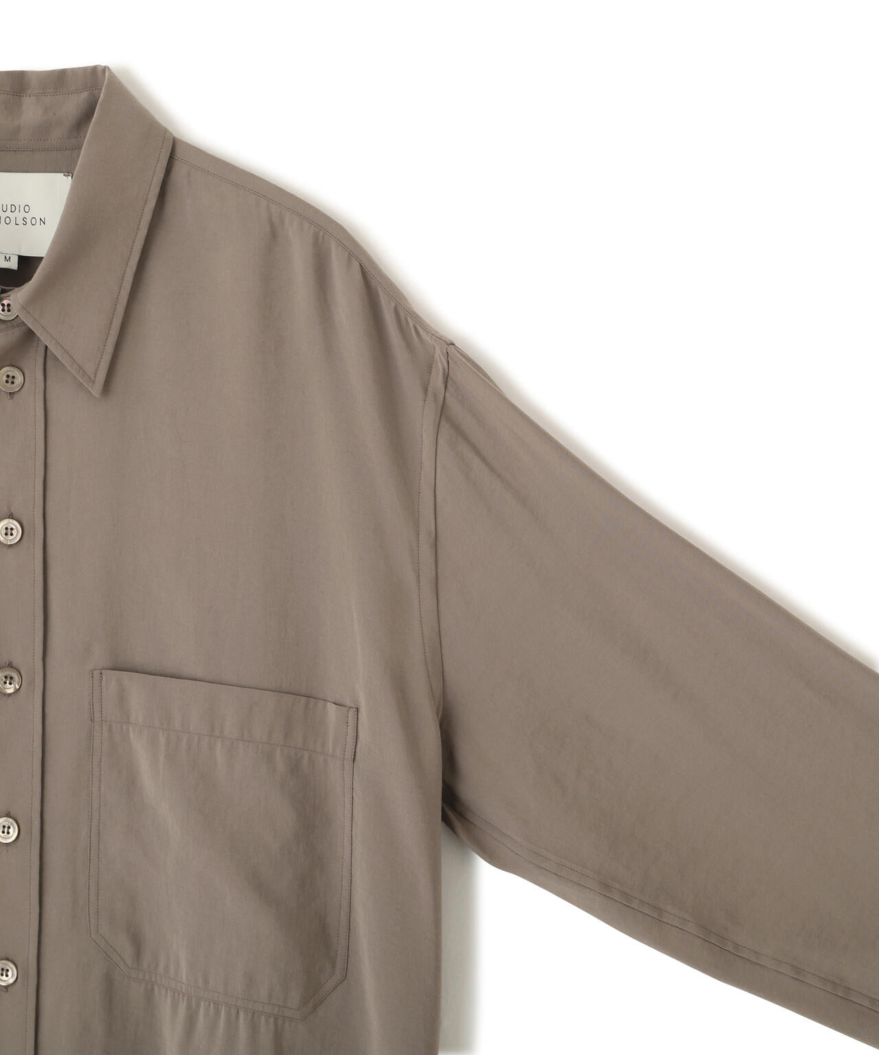STUDIO NICHOLSON / POWDER HANDLE MODAL OVERSIZED PATCH POCKET