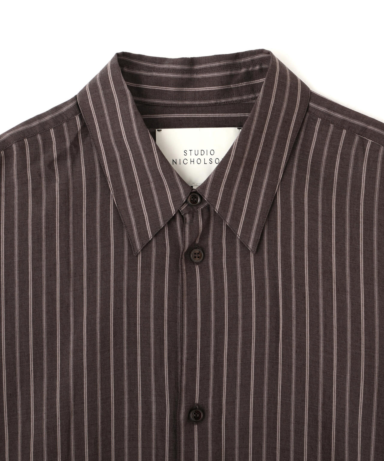 STUDIO NICHOLSON / LYOCELL SILK STRIPE BOXY OVERSIZED SHIRT | THE