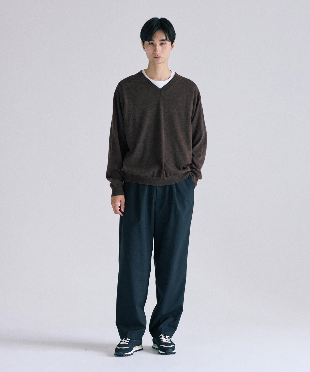 ATON / COTTON YAK KNIT V-NECK SWEATER | THE LIBRARY（ザ ライブ