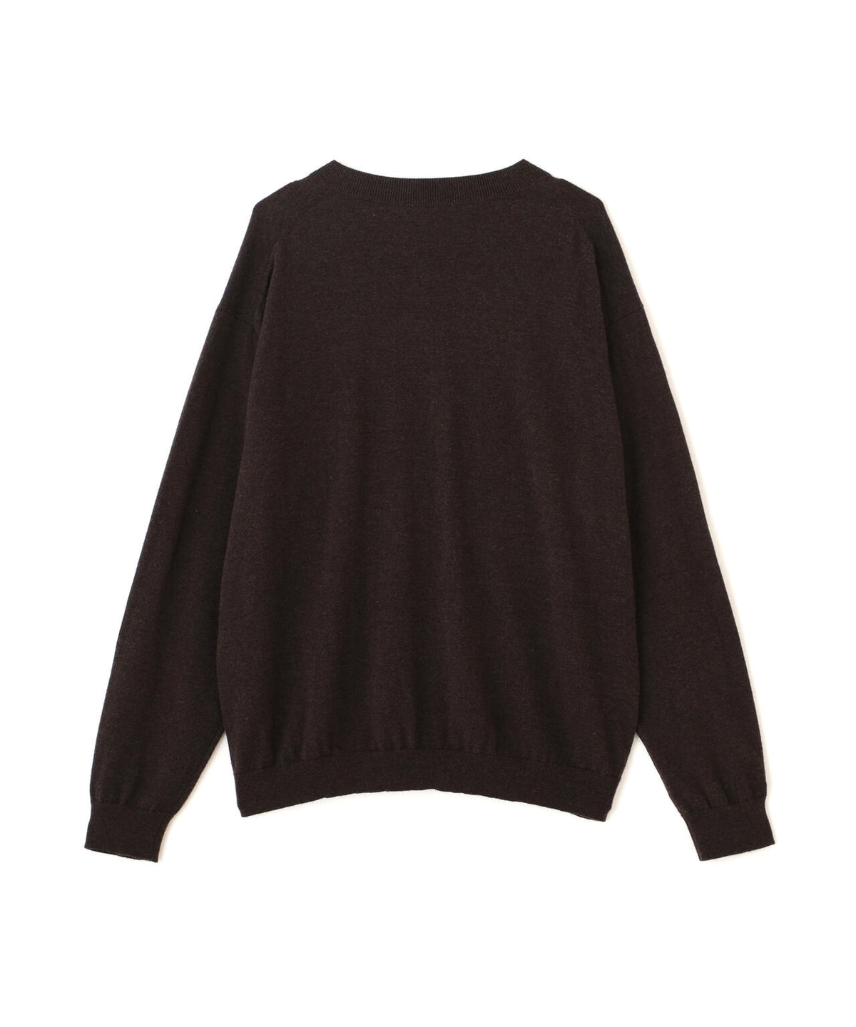 ATON / COTTON YAK KNIT V-NECK SWEATER