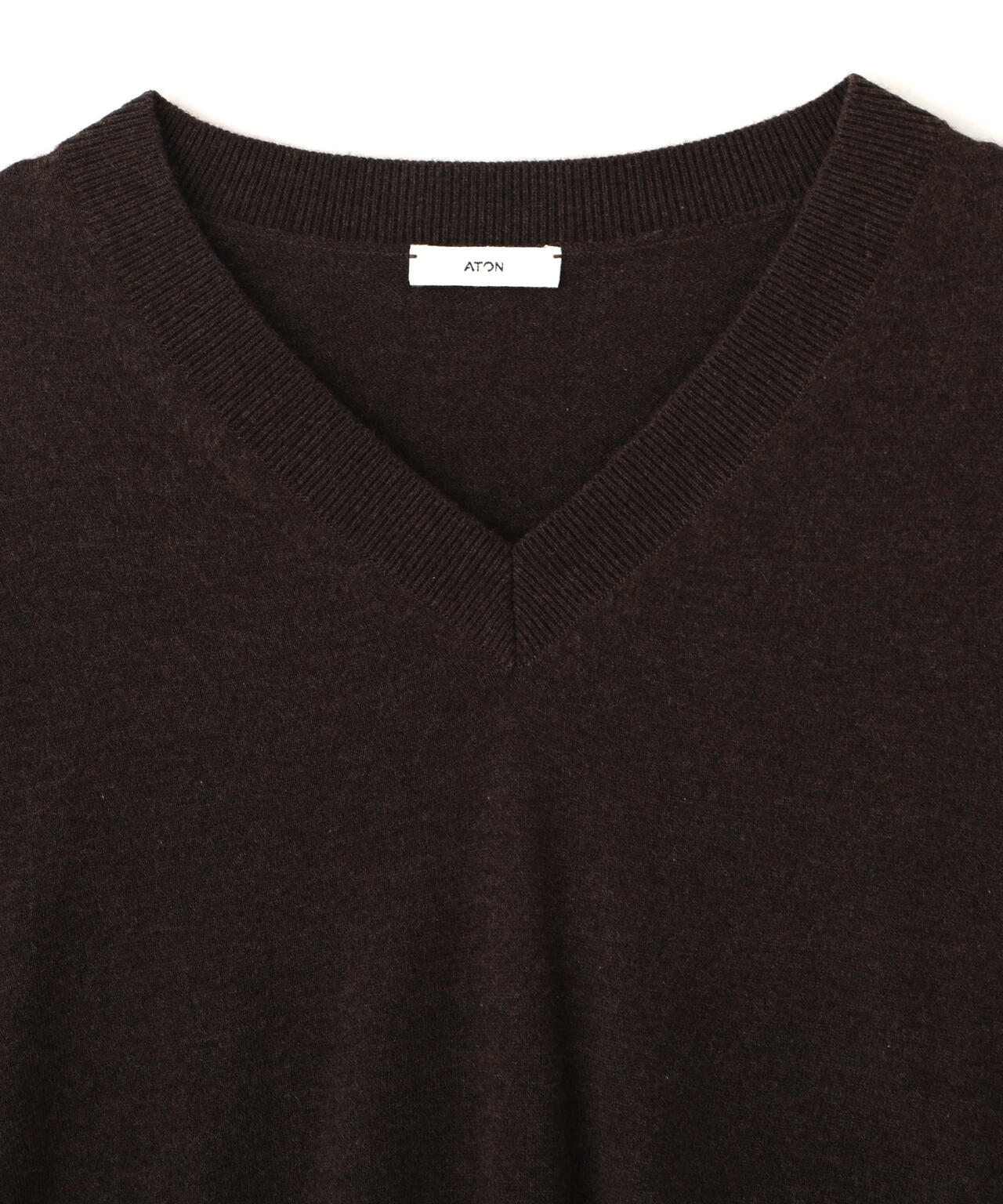 ATON / COTTON YAK KNIT V-NECK SWEATER | THE LIBRARY（ザ ライブ