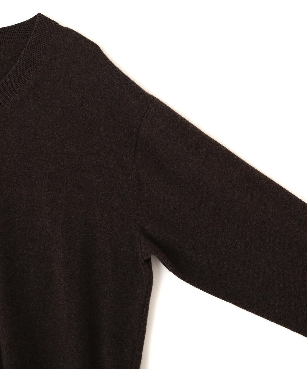 ATON / COTTON YAK KNIT V-NECK SWEATER
